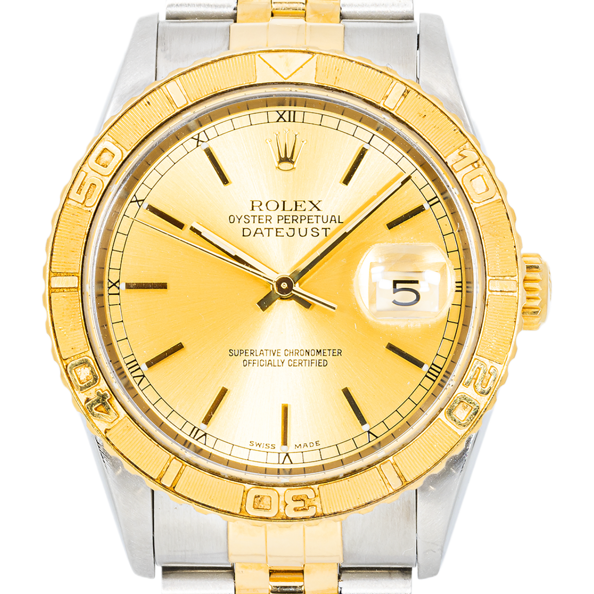 Rolex Datejust Turn-O-Graph 16263 – Two-Tone 36mm – Gold Rotating Bezel – Jubilee Bracelet