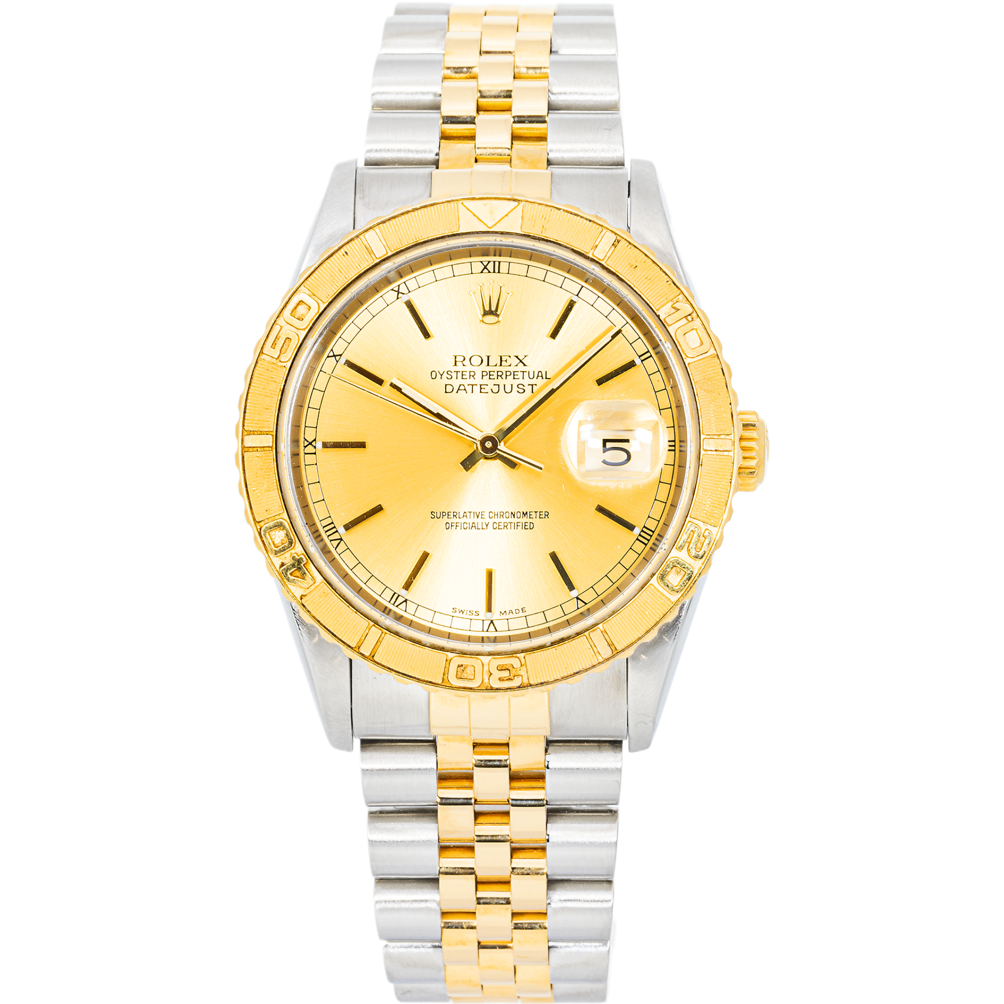 Rolex Datejust Turn-O-Graph 16263 – Two-Tone 36mm – Gold Rotating Bezel – Jubilee Bracelet