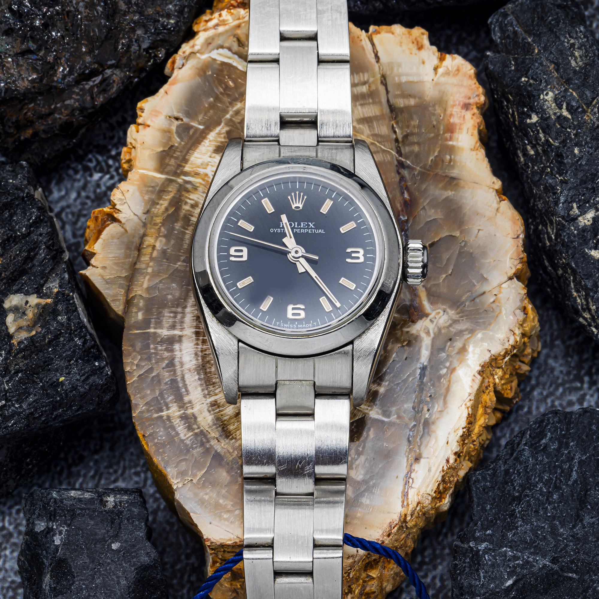 Rolex Oyster Perpetual Date Ref. 67180 – Black Arabic Numeral Dial – Steel