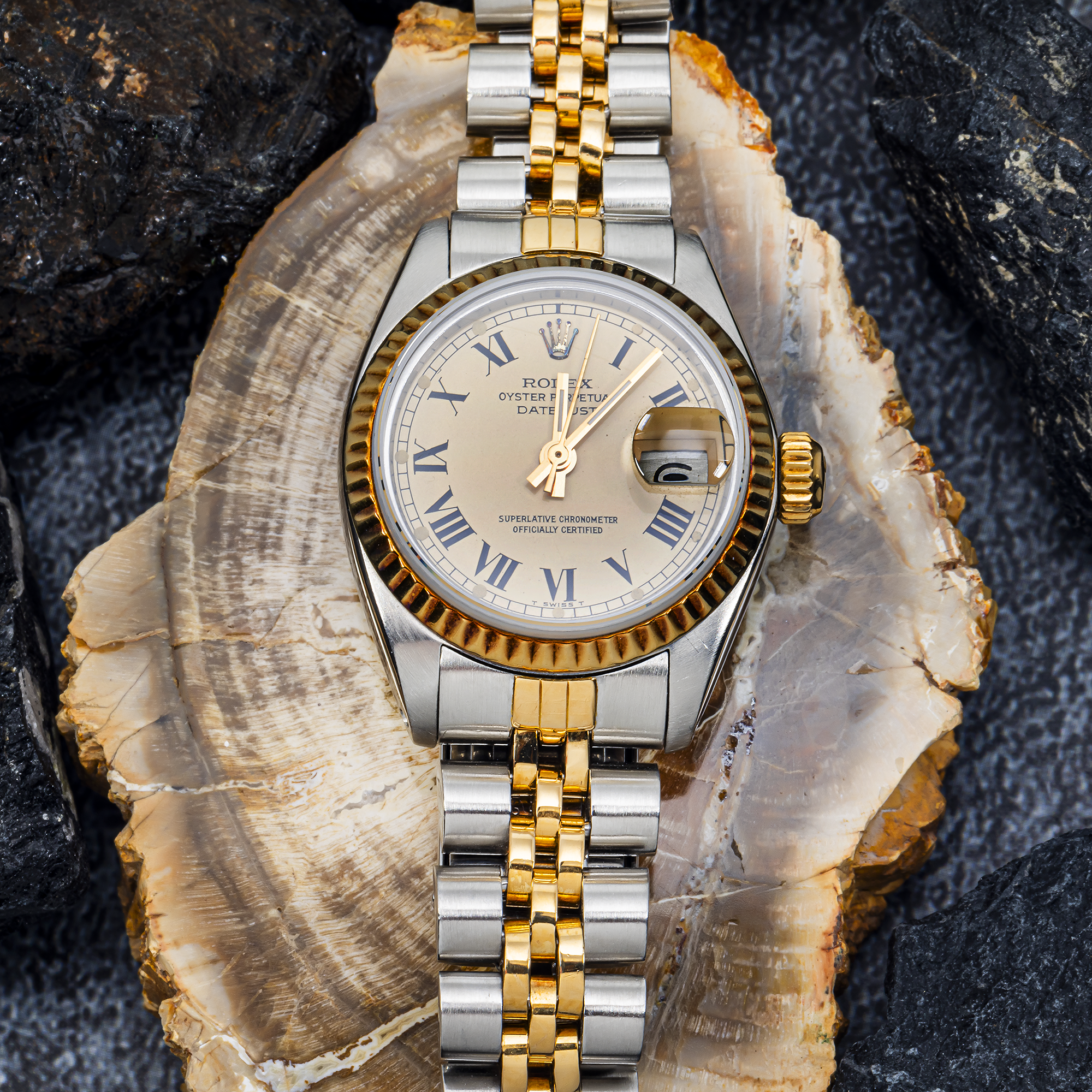 Rolex Datejust 16233 – Steel & 18k Gold –  Steel Claw Diamond Dial – Jubilee Bracelet