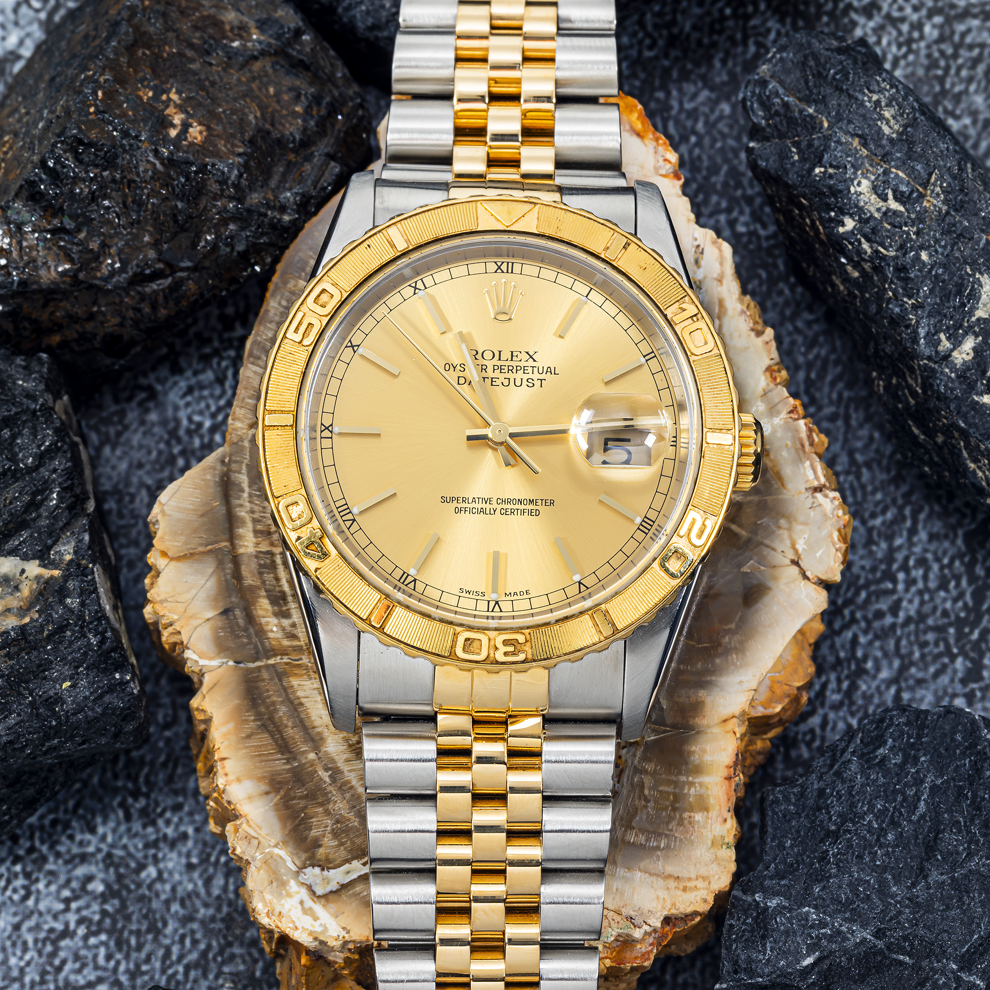 Rolex Datejust Turn-O-Graph 16263 – Two-Tone 36mm – Gold Rotating Bezel – Jubilee Bracelet