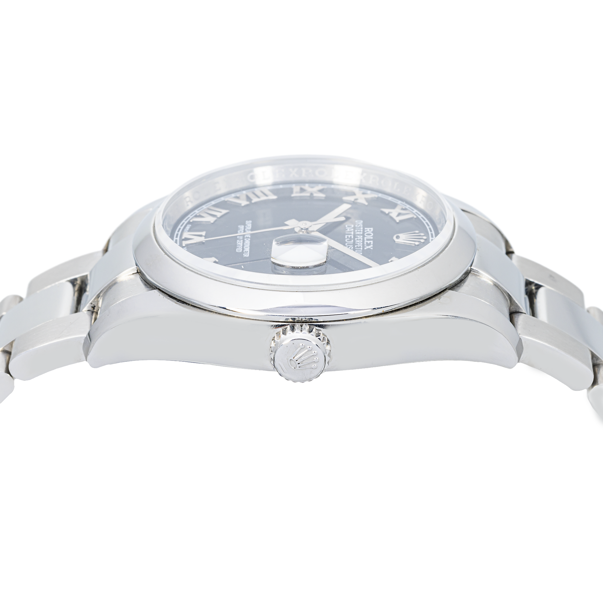 Rolex Datejust Ref. 116200 – 36mm Steel – Black Roman Dial and Oyster Bracelet