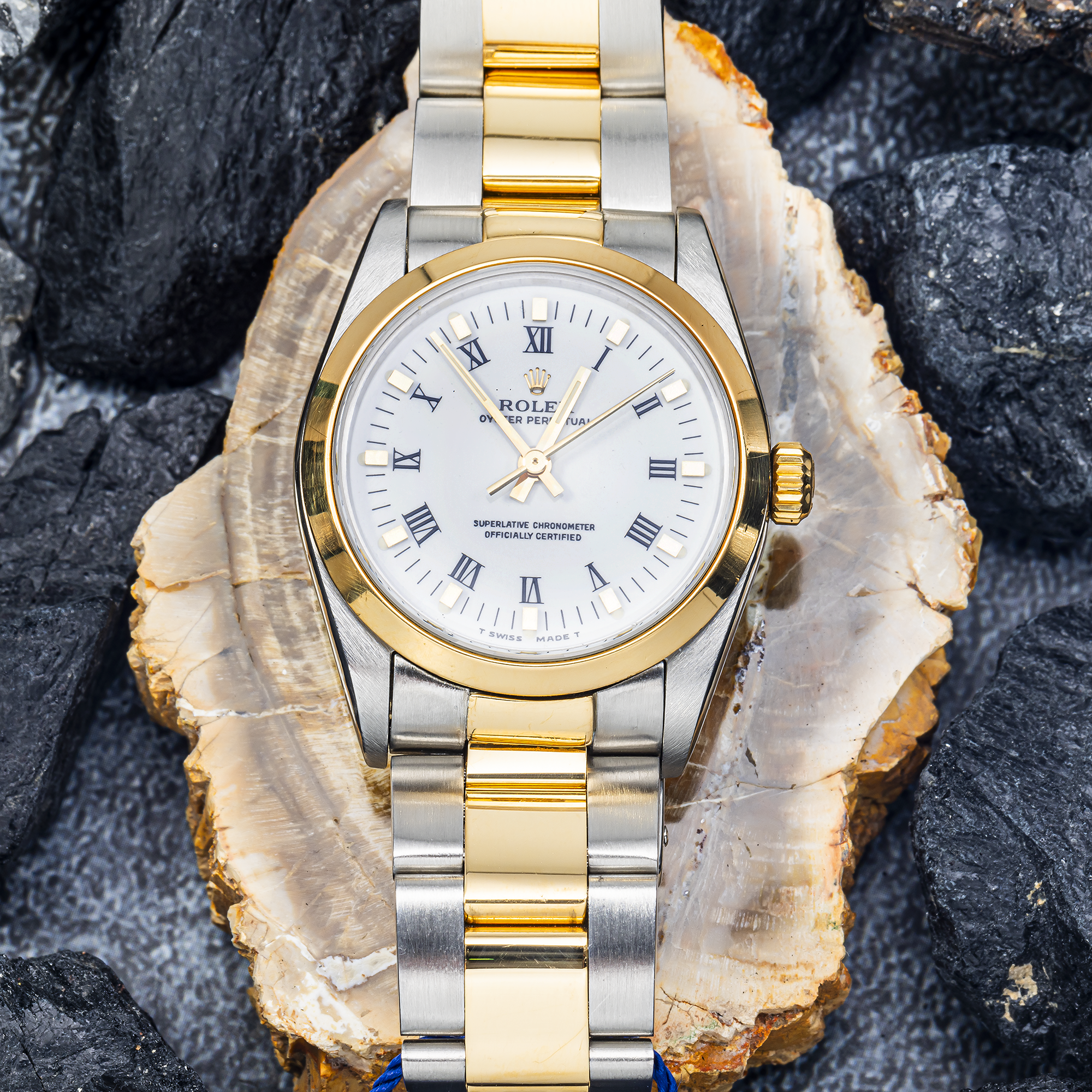 Rolex Datejust 67483 – Two-Tone 26mm – Gold Smooth Bezel –  Oyster Bracelet
