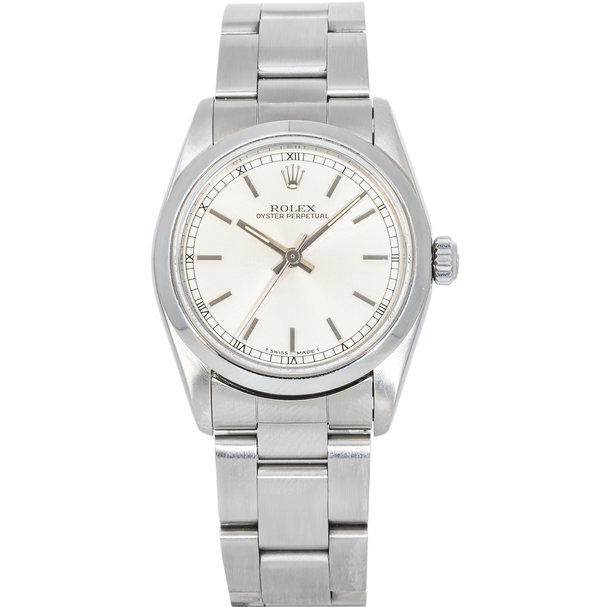 Rolex Oyster Perpetual 67489 with Silver Dial and Oyster Bracelet