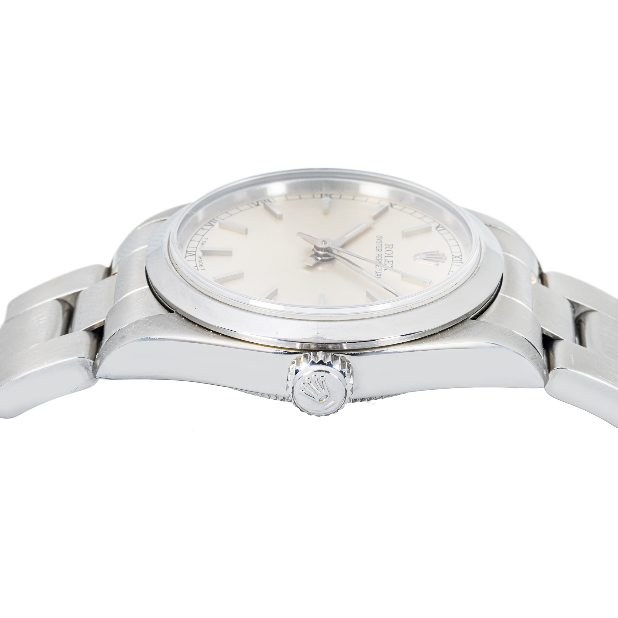 Rolex Oyster Perpetual 67489 with Silver Dial and Oyster Bracelet