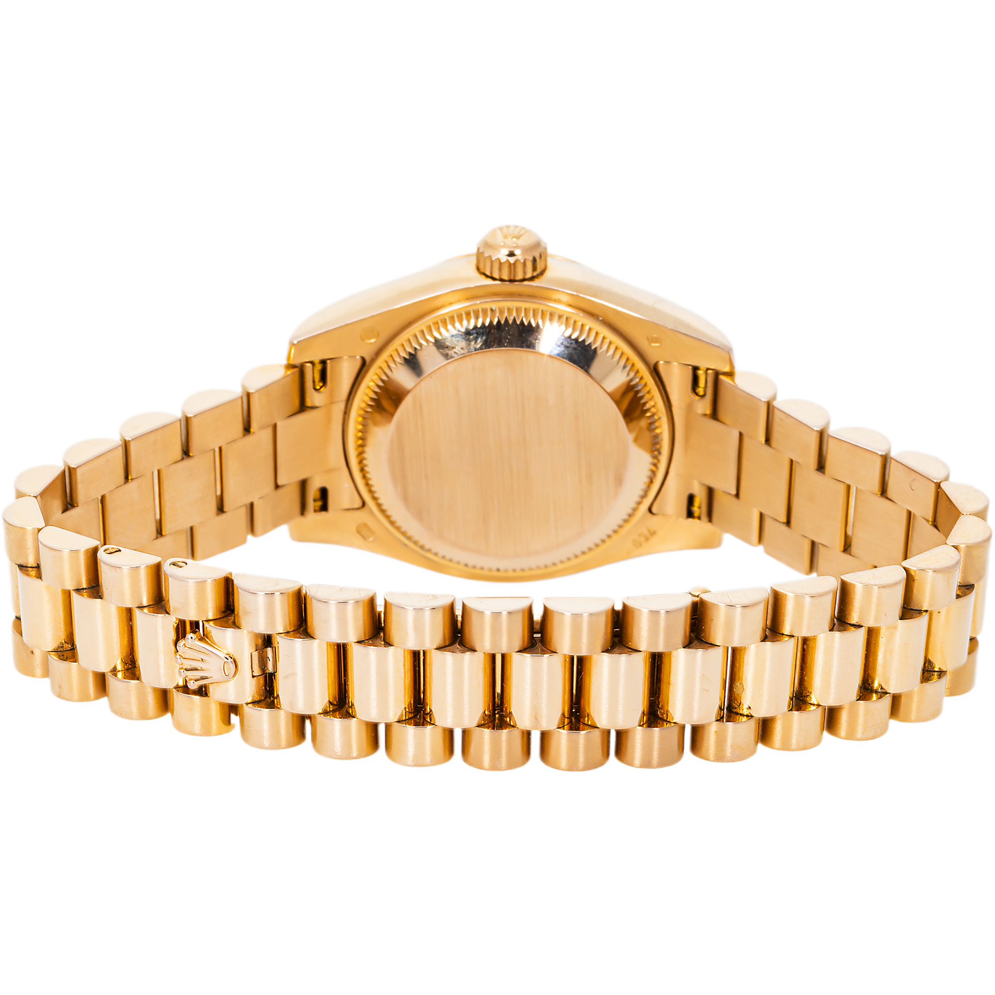 Rolex Datejust 26mm 179175F – 18k Rose Gold  with Pink Diamond Dial & Fluted Bezel and President Bracelet