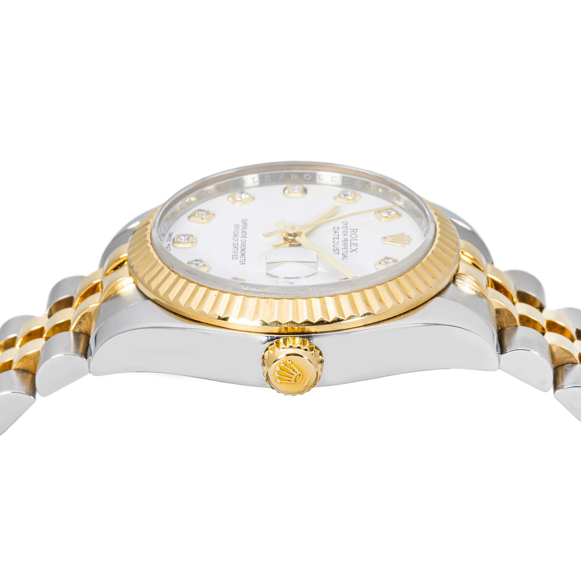 Rolex Datejust 178273 31mm – Two-Tone Yellow Gold, Silver Diamond Dial