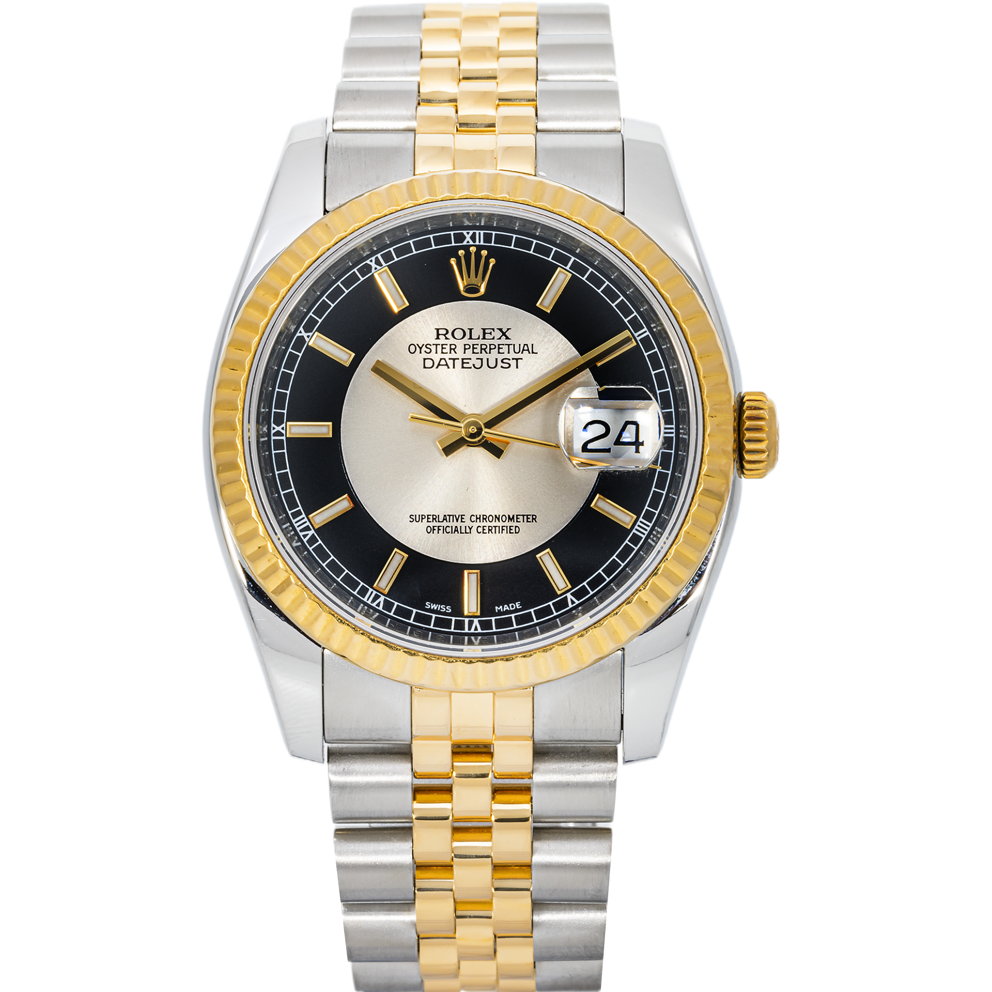 Rolex Datejust 116233 36mm Two-Tone – Black Steel Dial & Jubilee Bracelet