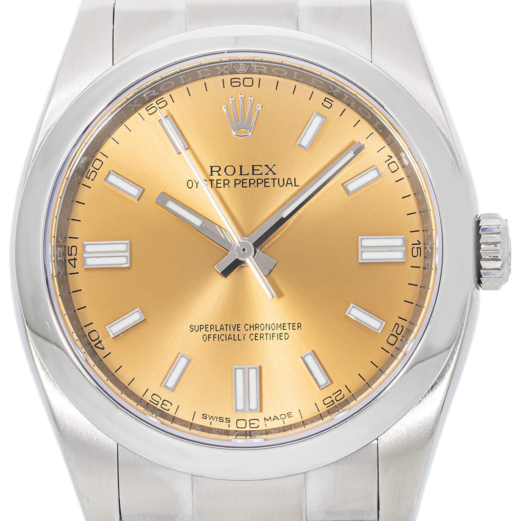 Rolex Oyster Perpetual 116000 36mm – White Grape Sunburst Dial