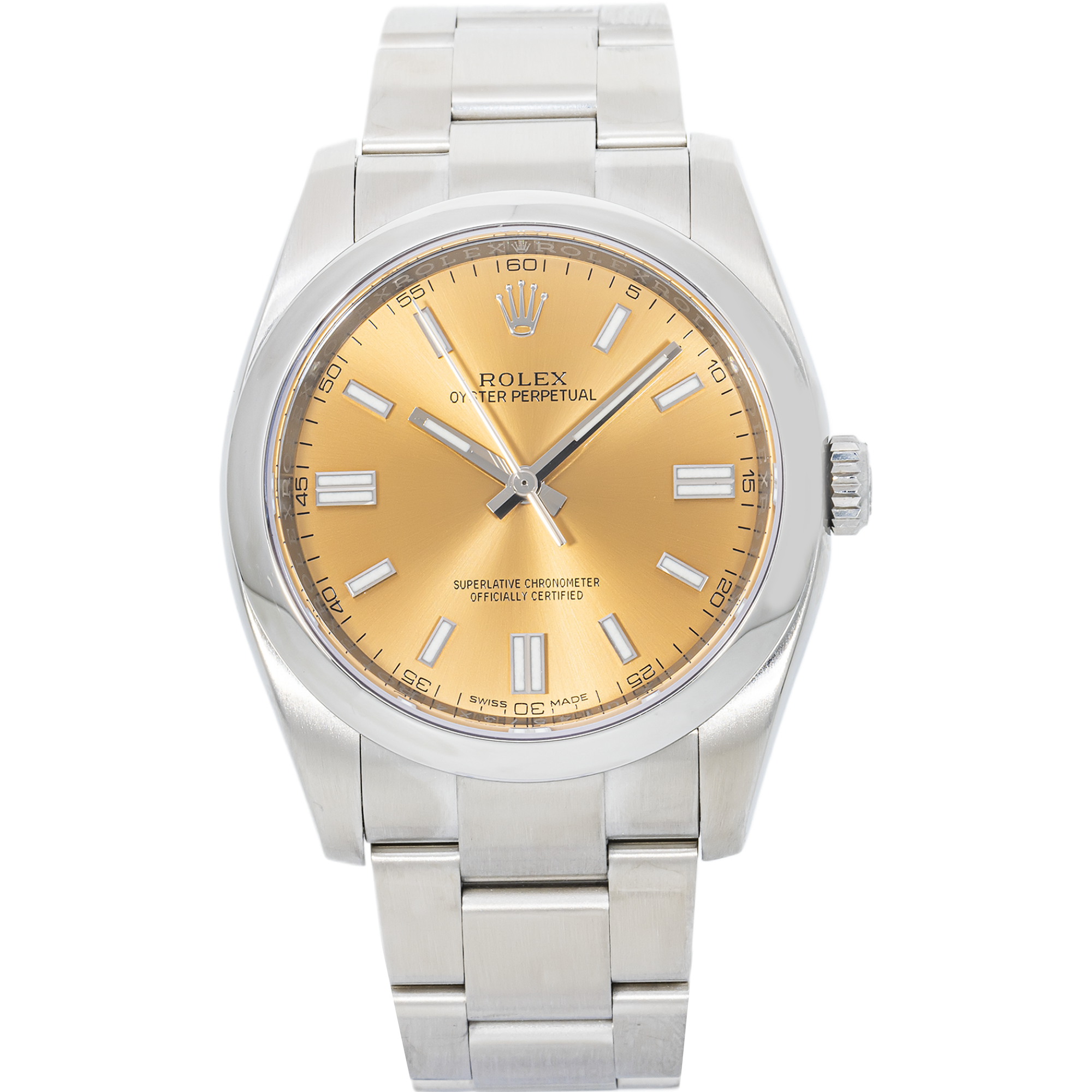Rolex Oyster Perpetual 116000 36mm – White Grape Sunburst Dial