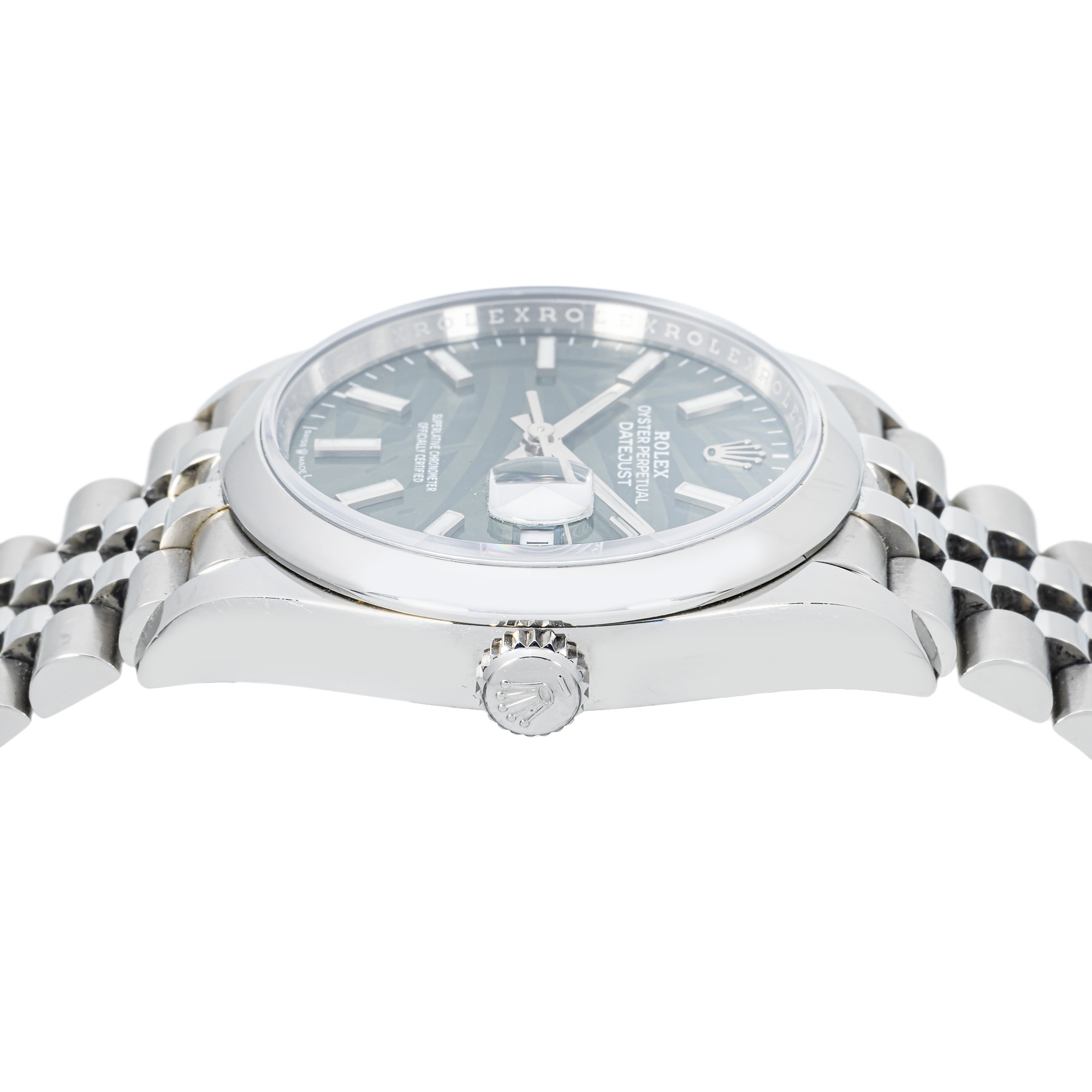 Rolex Datejust 126200 36mm – Green Palm Motif Dial & Oyster Bracelet