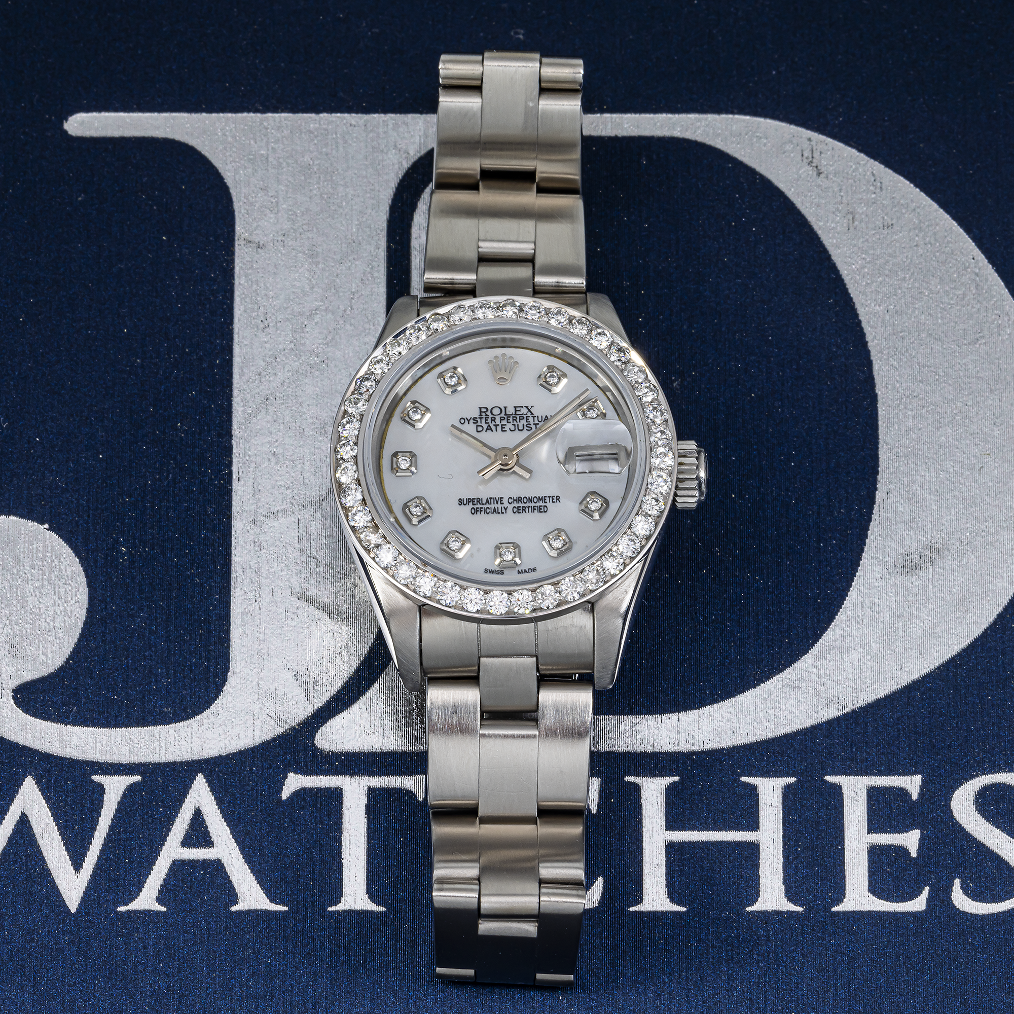 Rolex Datejust 69240 MOP Diamond Dial w/ Aftermarket Diamond Bezel