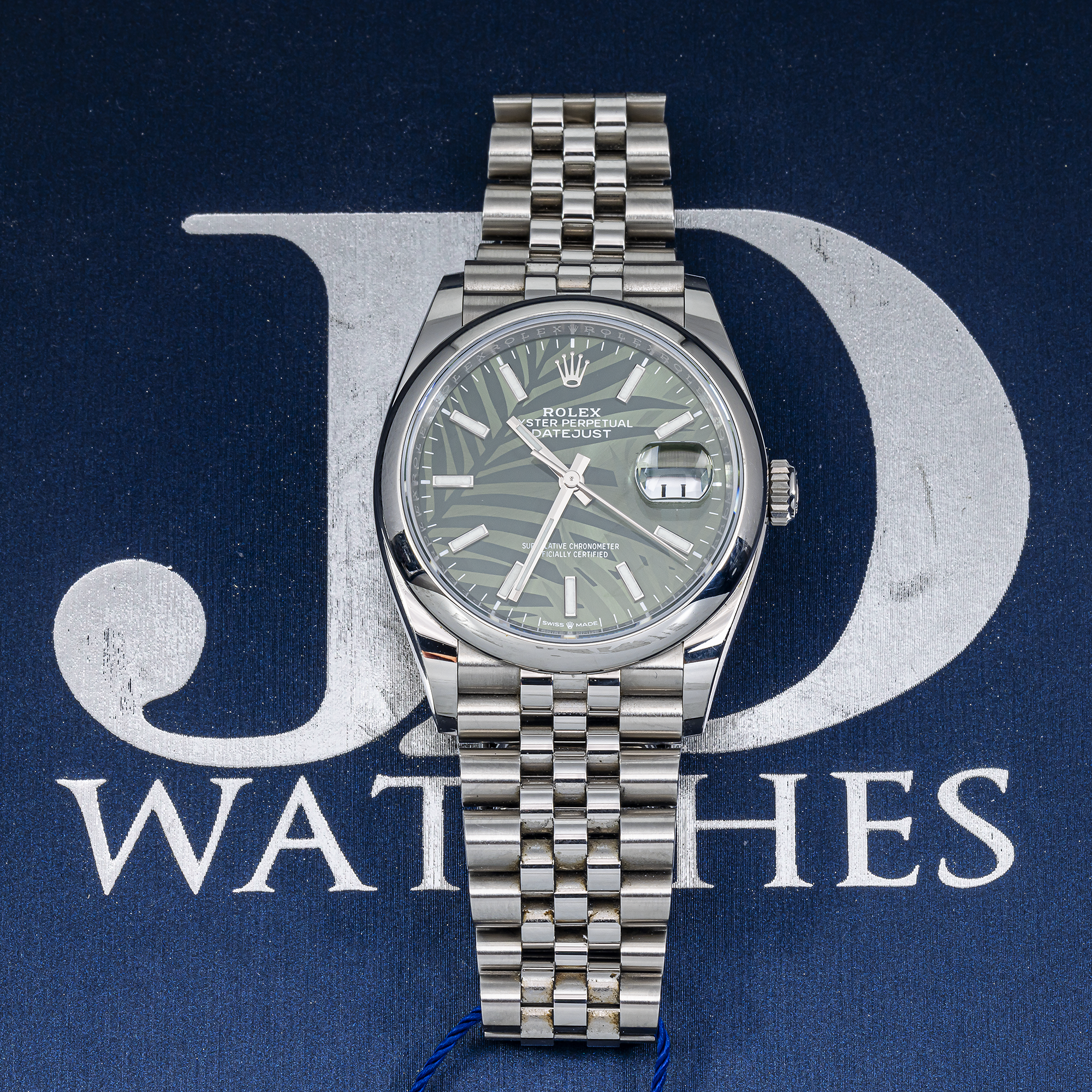 Rolex Datejust 126200 36mm – Green Palm Motif Dial & Oyster Bracelet