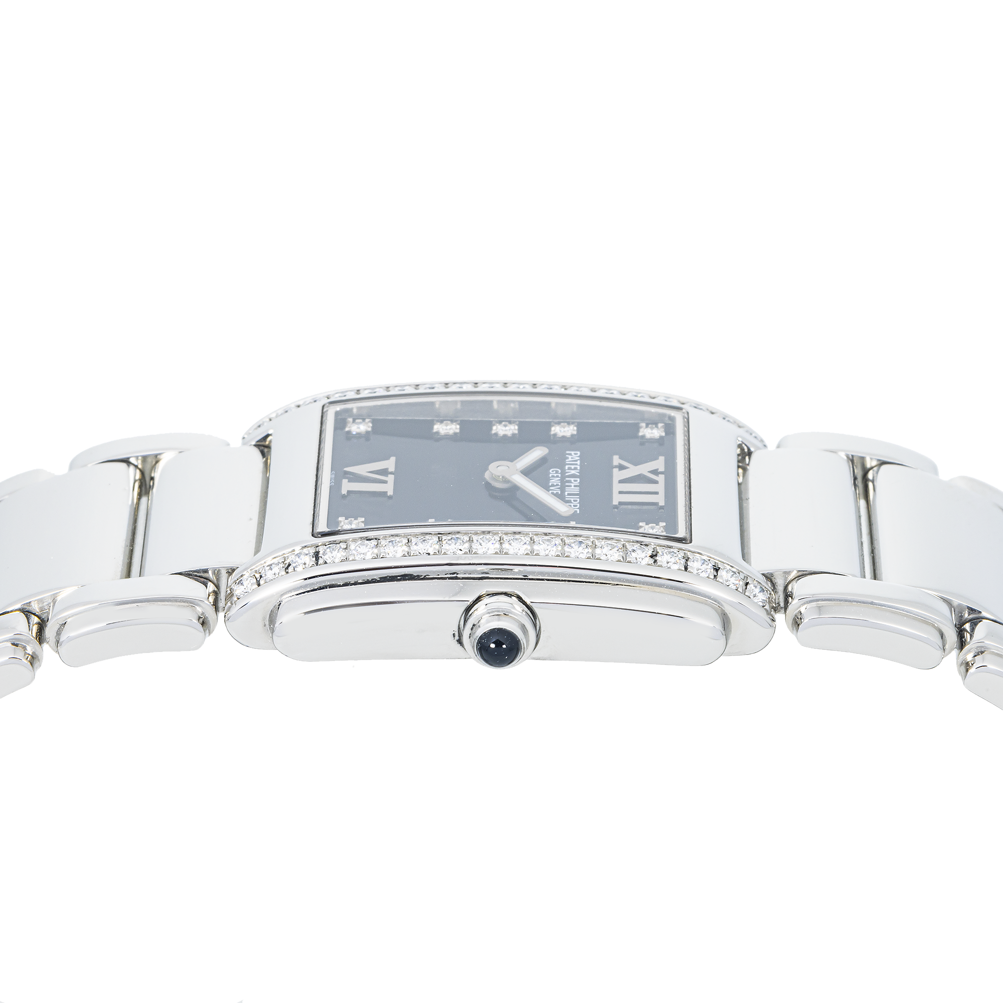 Patek Philippe Twenty4 4910 — Ladies Stainless Steel Diamond Quartz Watch