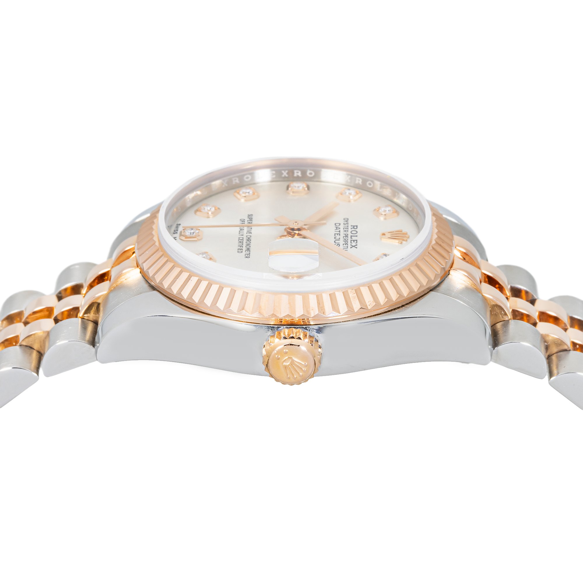 Rolex Datejust 178271 31mm – White Mother of Pearl Diamond Dial, Two-Tone Rose Gold