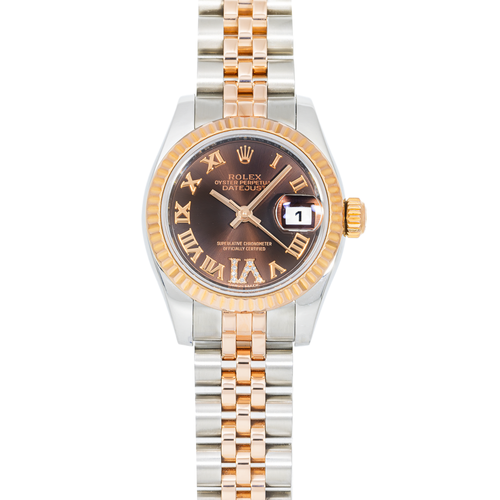Rolex Datejust 179171 26mm – Everose Two-Tone, Chocolate Diamond Dial