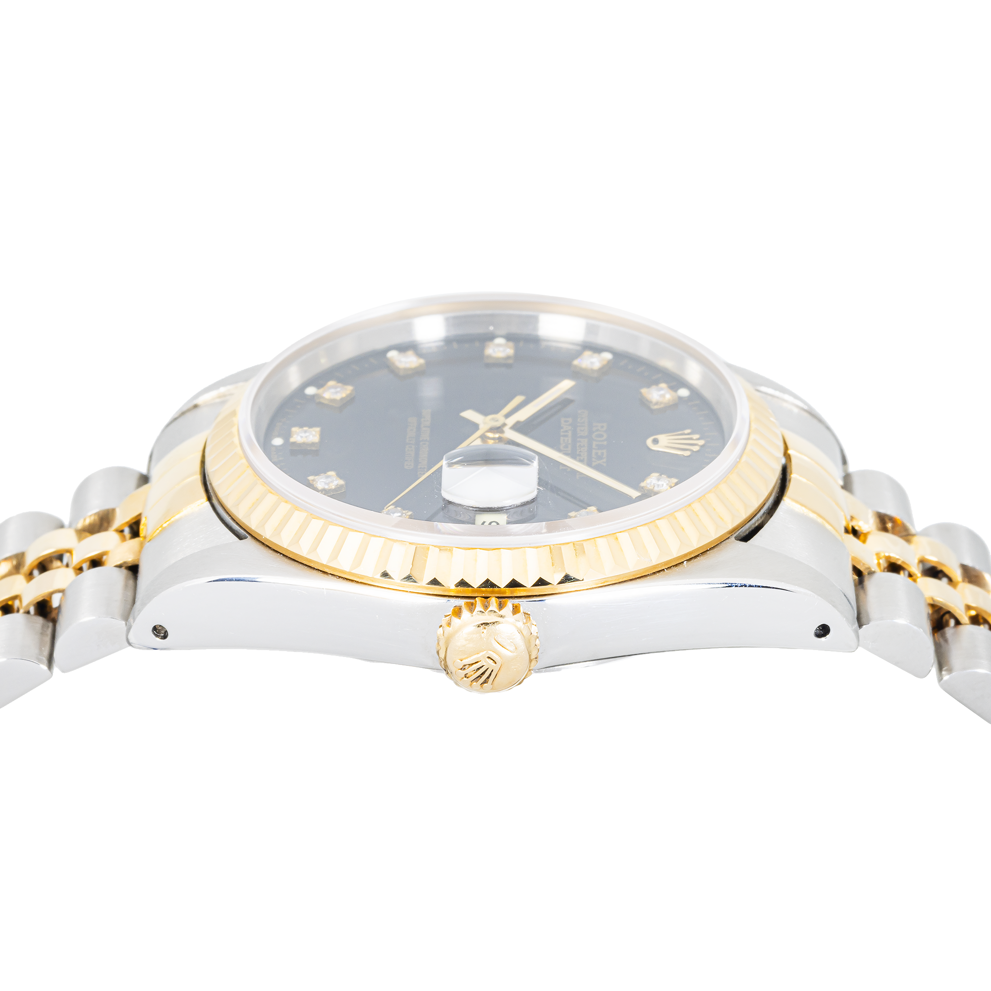 Rolex Datejust 16233 Black Dial 36 mm Jubilee Watch for Men