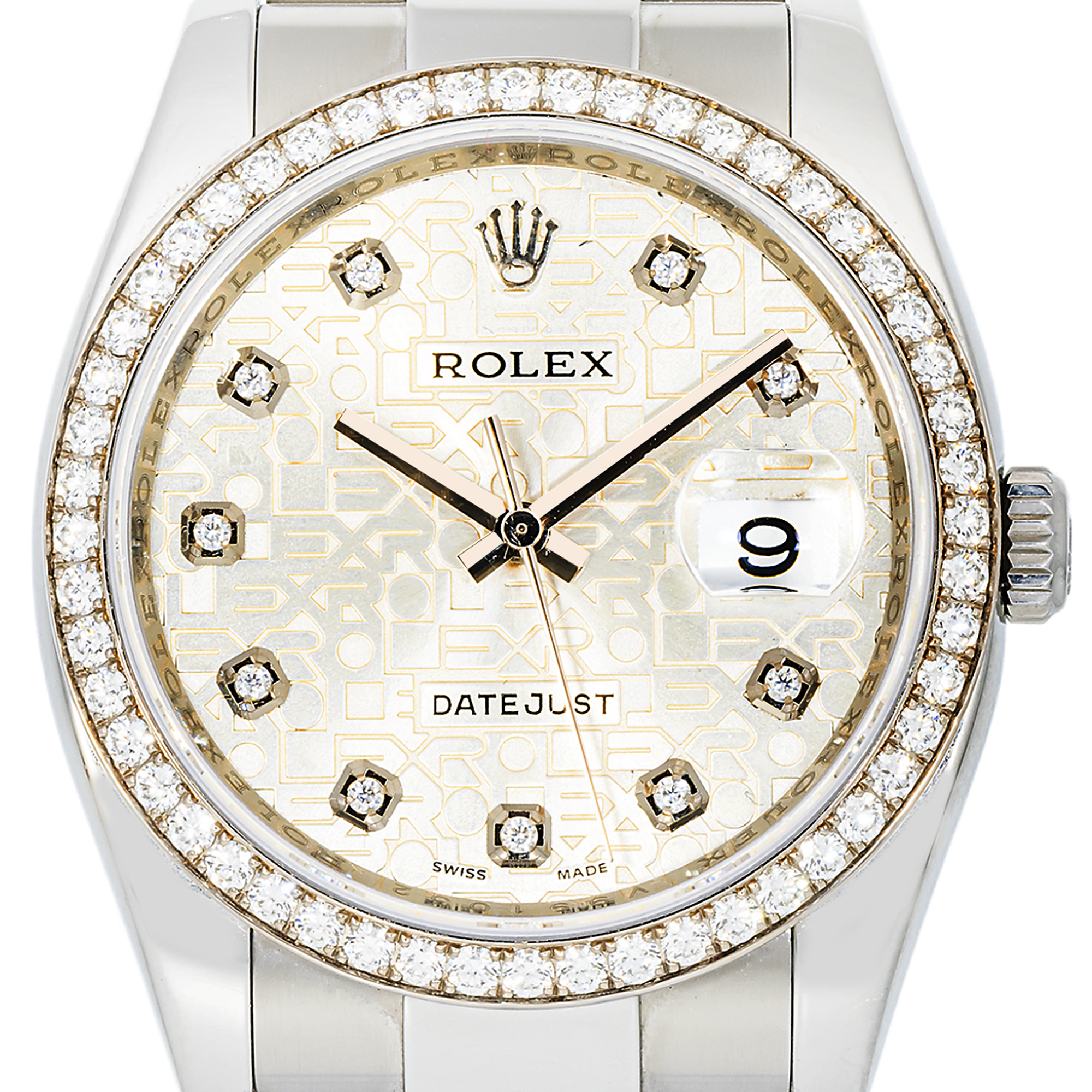 Rolex Datejust 116244 36mm – Silver Jubilee Diamond Dial & Factory Diamond Bezel