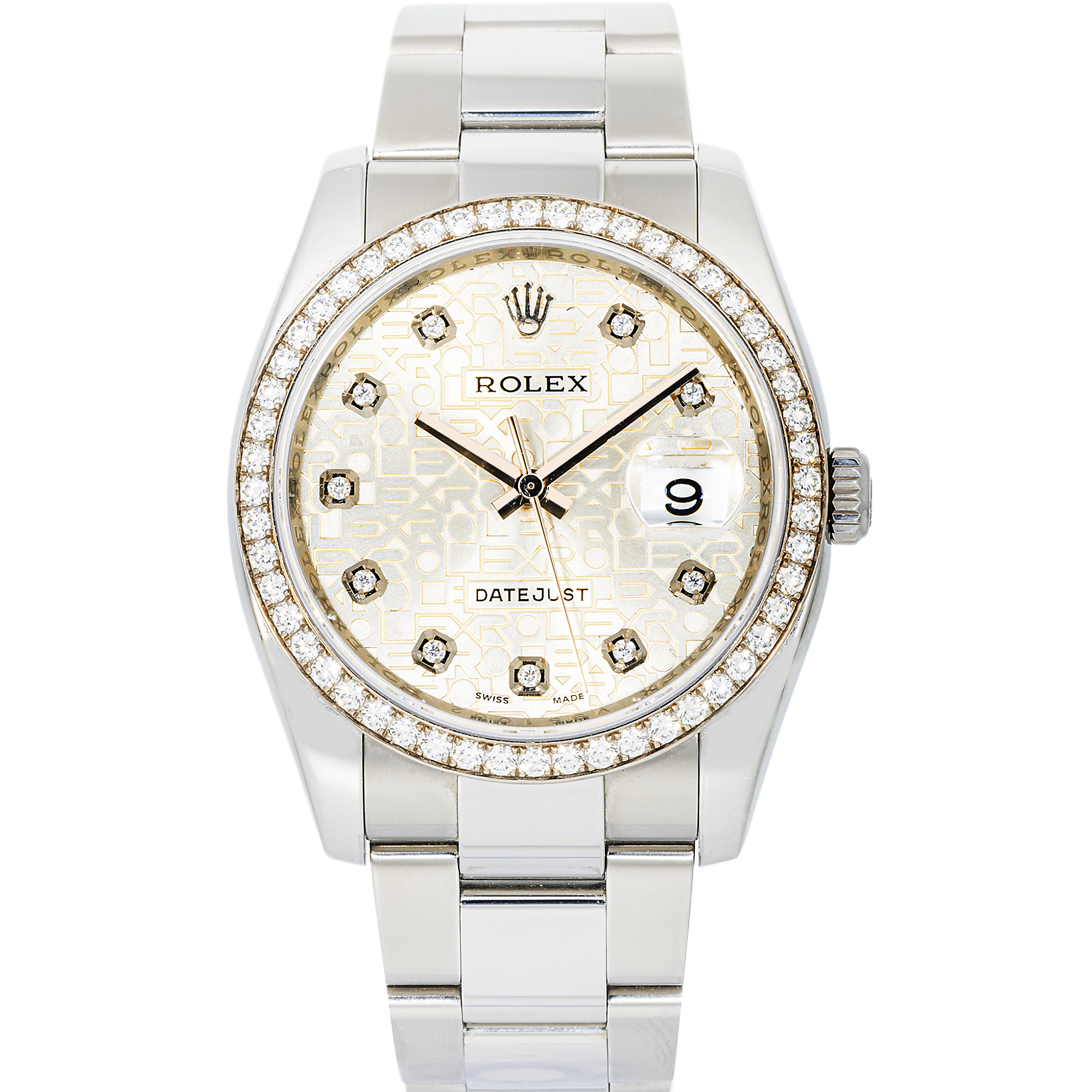 Rolex Datejust 116244 36mm – Silver Jubilee Diamond Dial & Factory Diamond Bezel