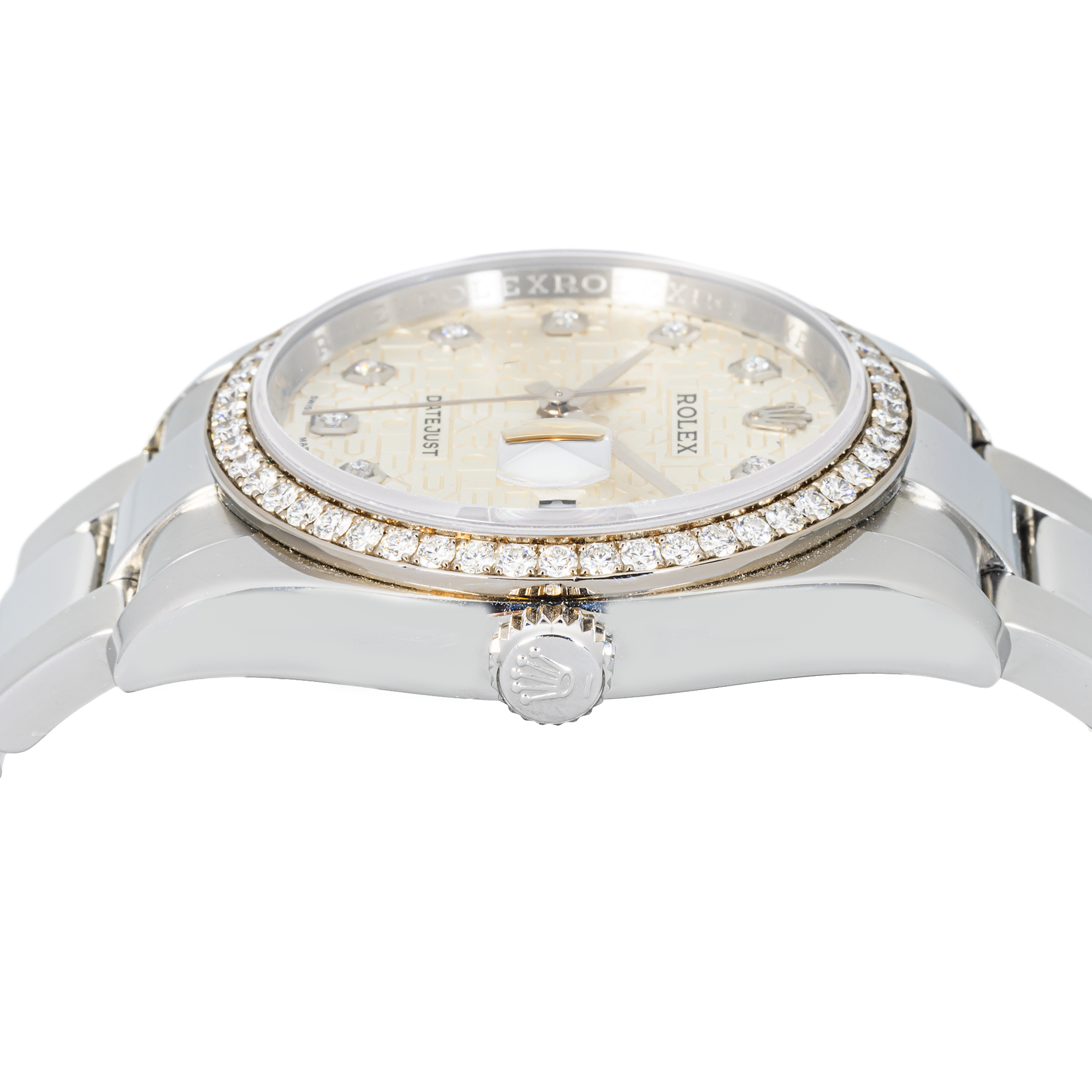 Rolex Datejust 116244 36mm – Silver Jubilee Diamond Dial & Factory Diamond Bezel