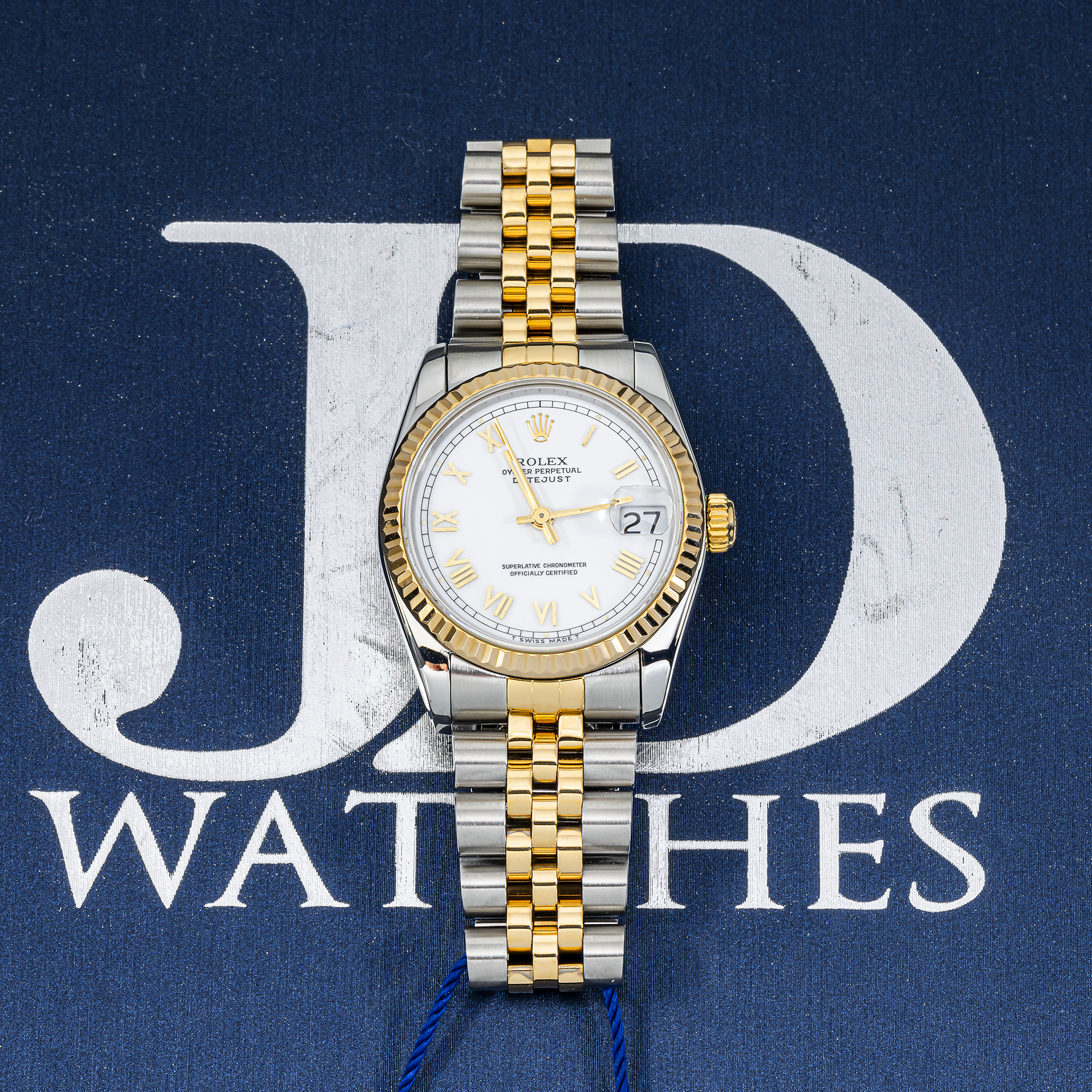 Rolex Datejust 68273 Two-Tone 31mm White Roman Dial – Jubilee Bracelet
