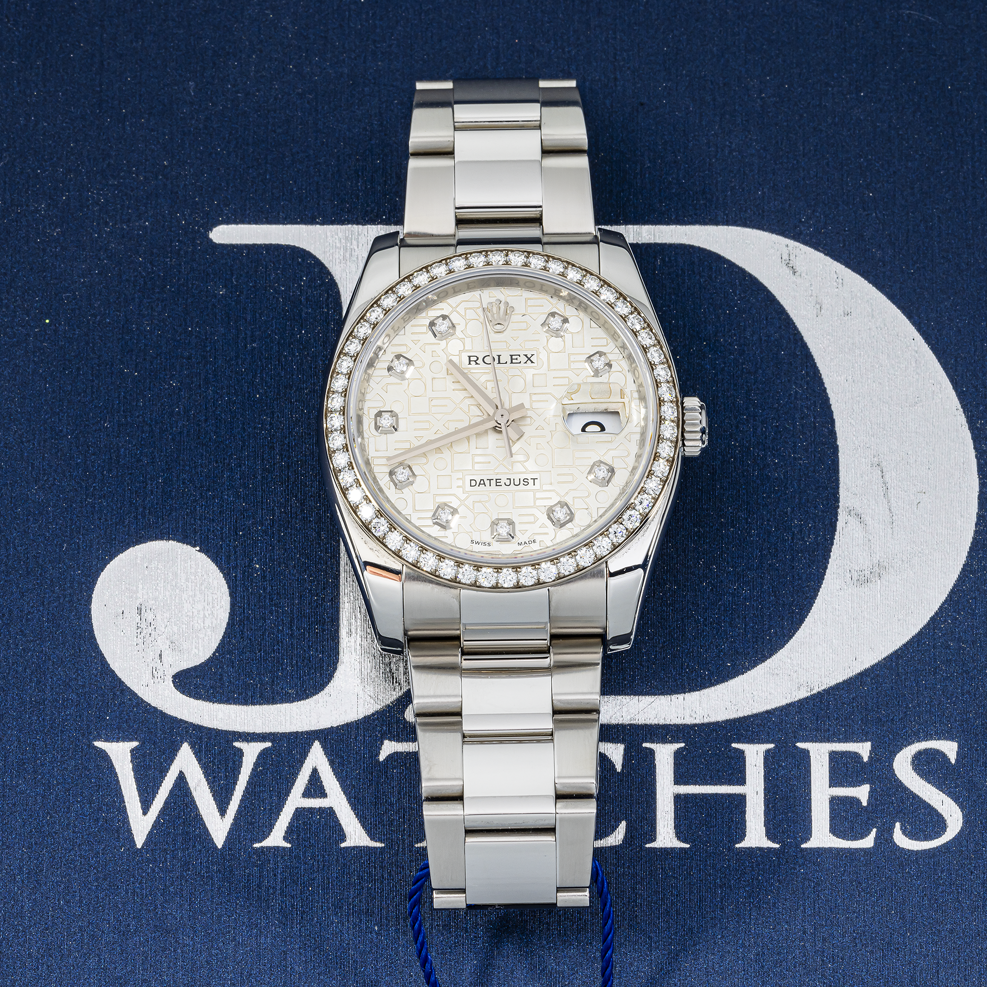 Rolex Datejust 116244 36mm – Silver Jubilee Diamond Dial & Factory Diamond Bezel