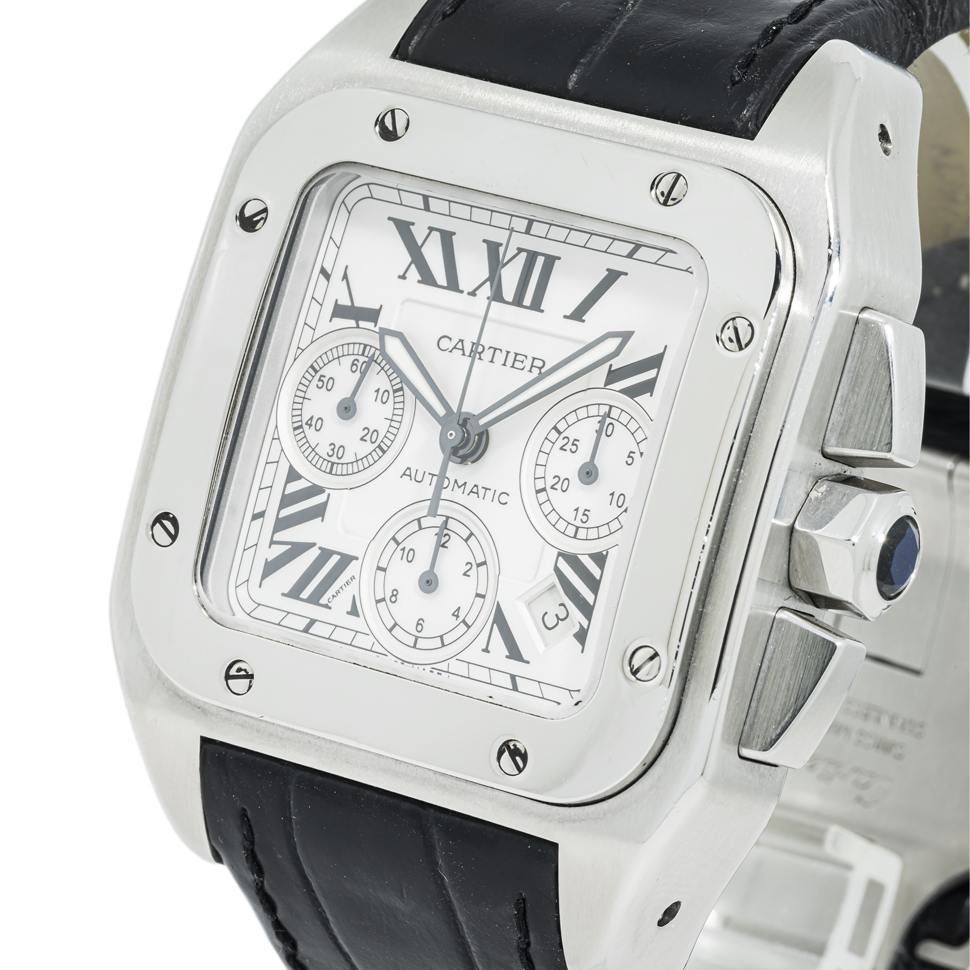 Cartier Santos Galbée W20090X8 with Leather Strap