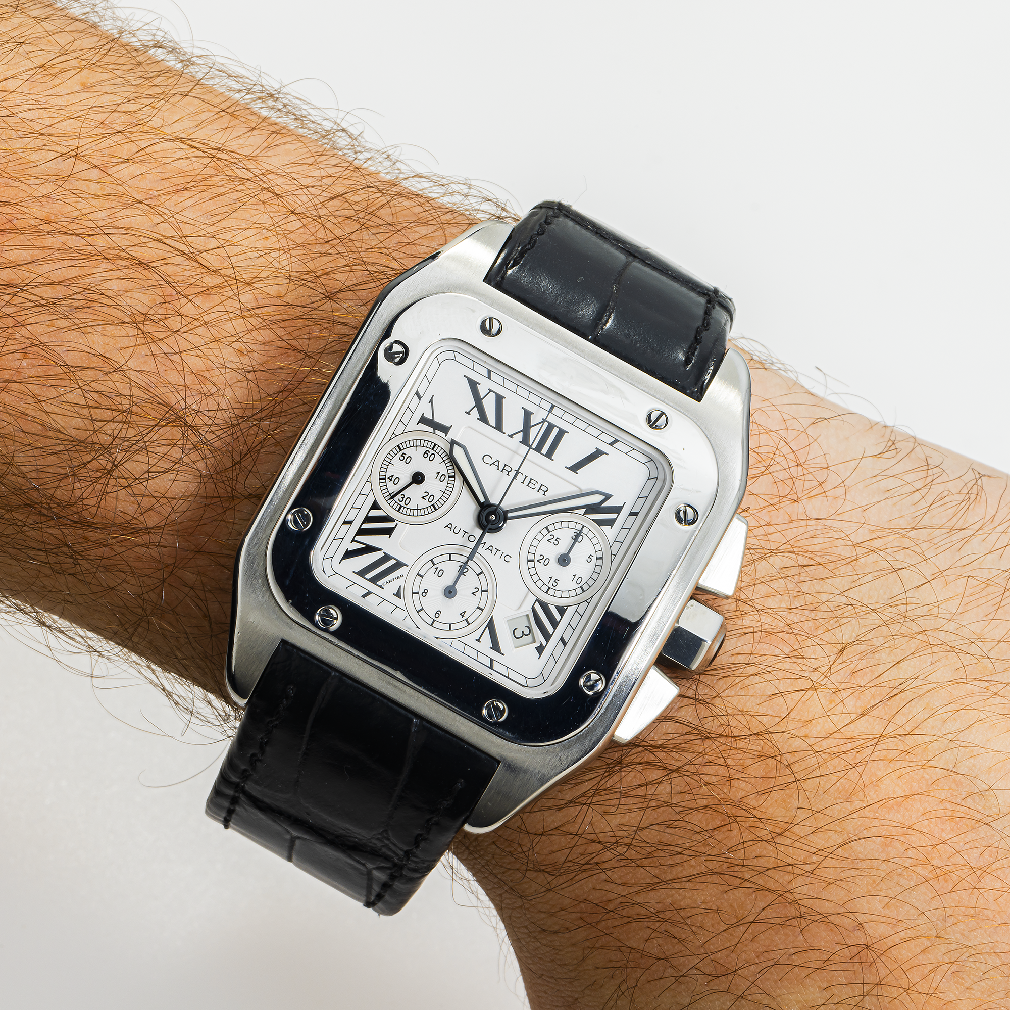Cartier Santos Galbée W20090X8 with Leather Strap