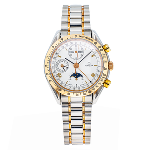 Omega Speedmaster Moonphase Triple Calendar Two-Tone White Dial – 3330.20.00