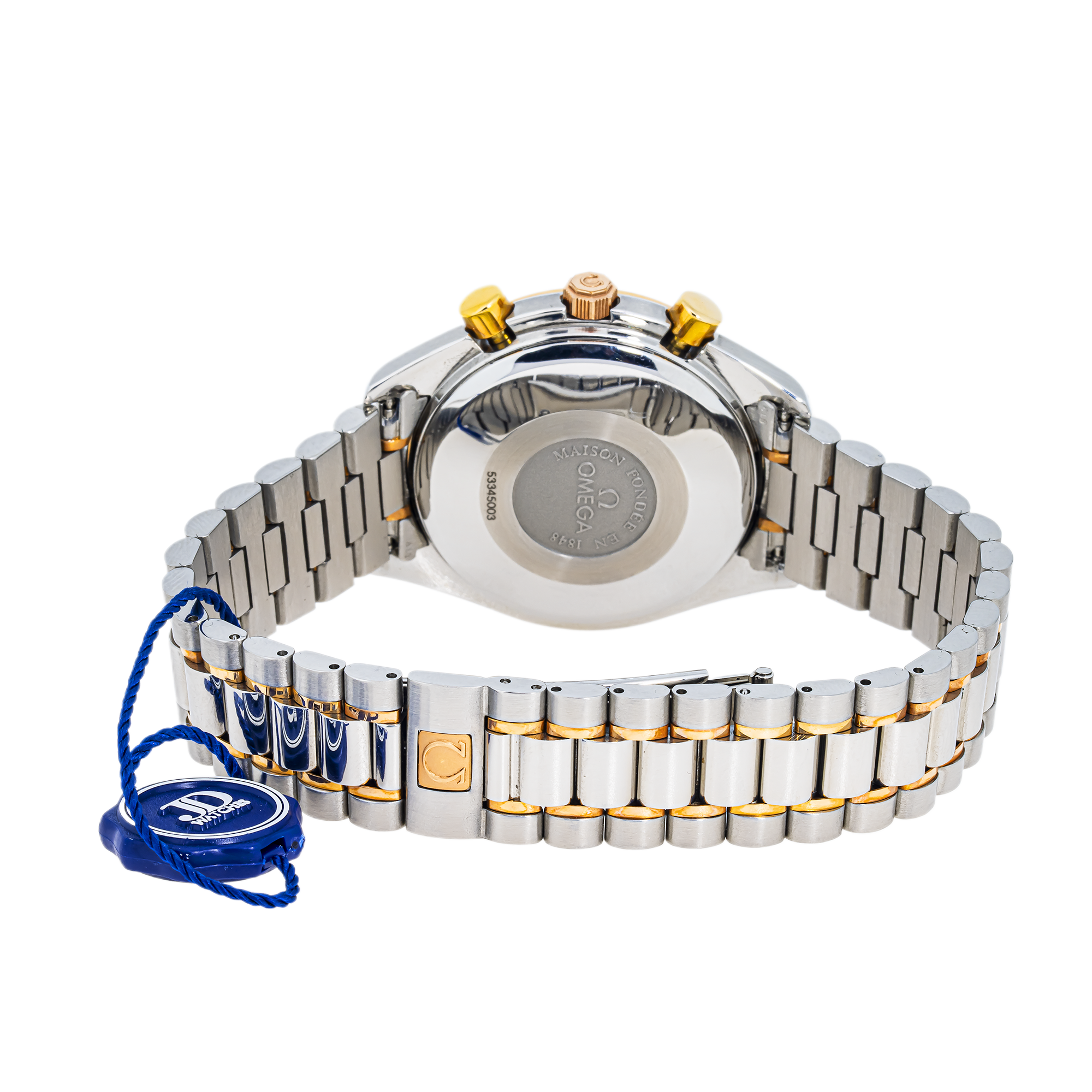 Omega Speedmaster Moonphase Triple Calendar Two-Tone White Dial – 3330.20.00