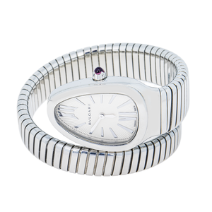 Bvlgari Serpenti Tubogas Stainless Steel Silver Dial 35mm Watch – 101817