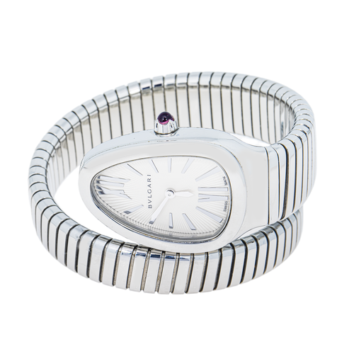 Bvlgari Serpenti Tubogas Stainless Steel Silver Dial 35mm Watch – 101817