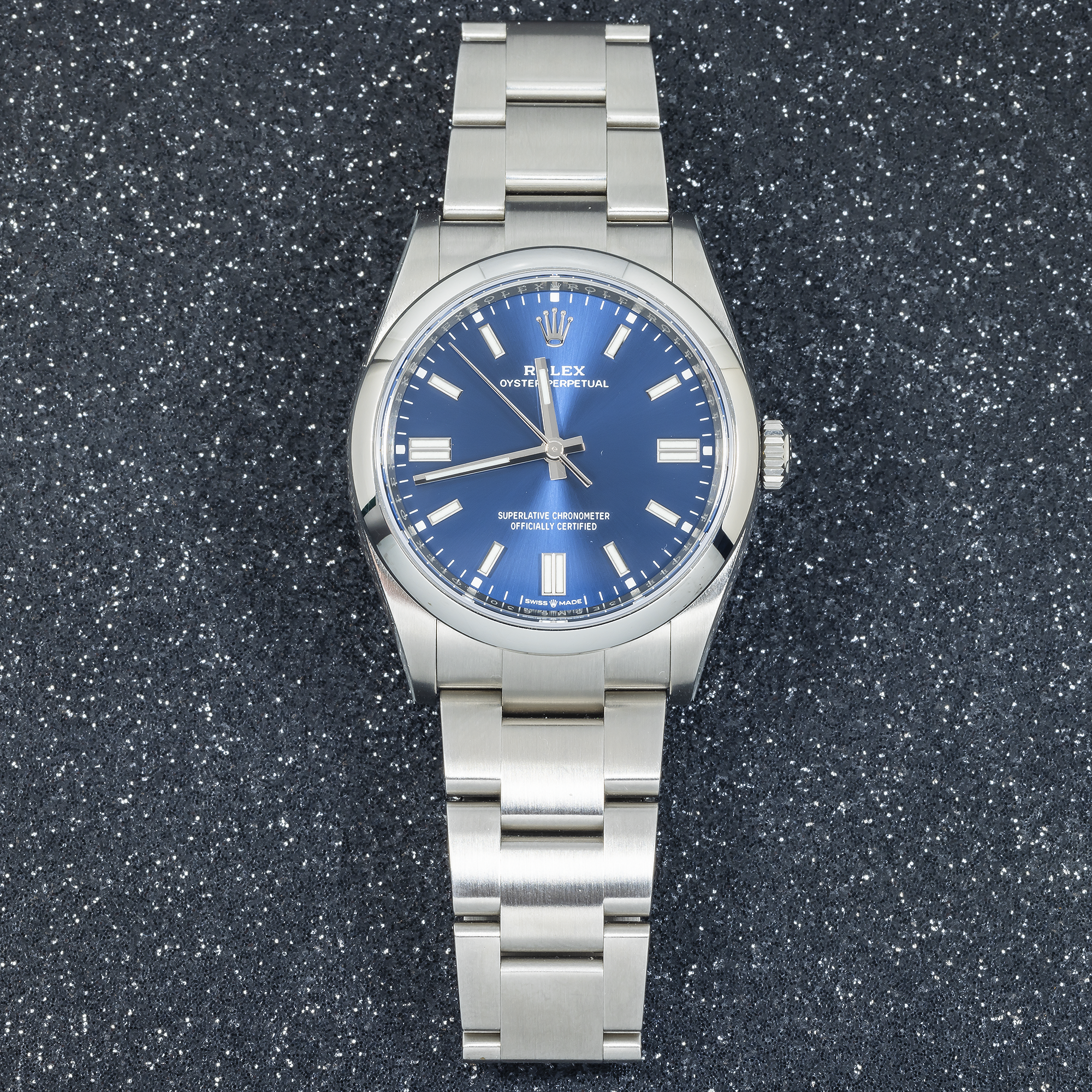 Rolex 36mm Oyster Perpetual 126000 with Blue Dial