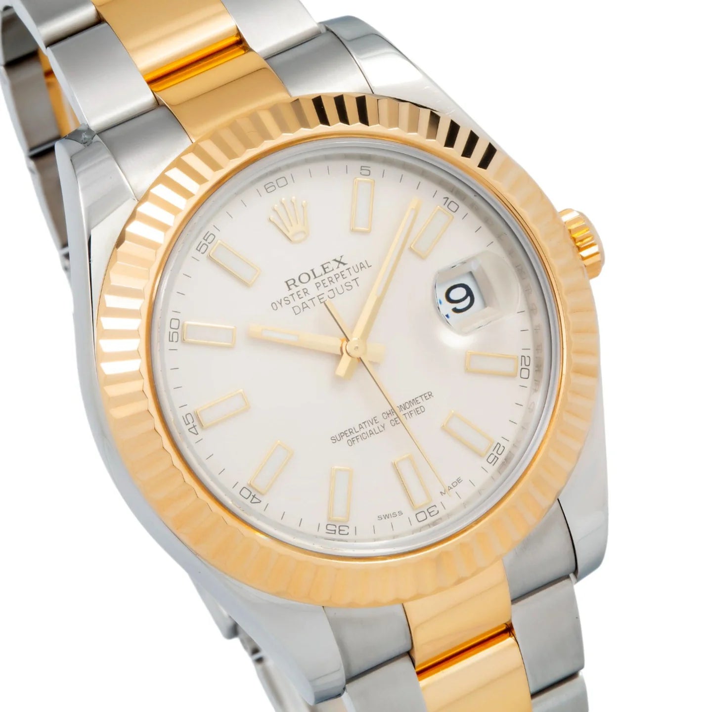 Rolex Datejust 41mm 116333 Ivory Stick Dial Two-Tone Oyster Bracelet