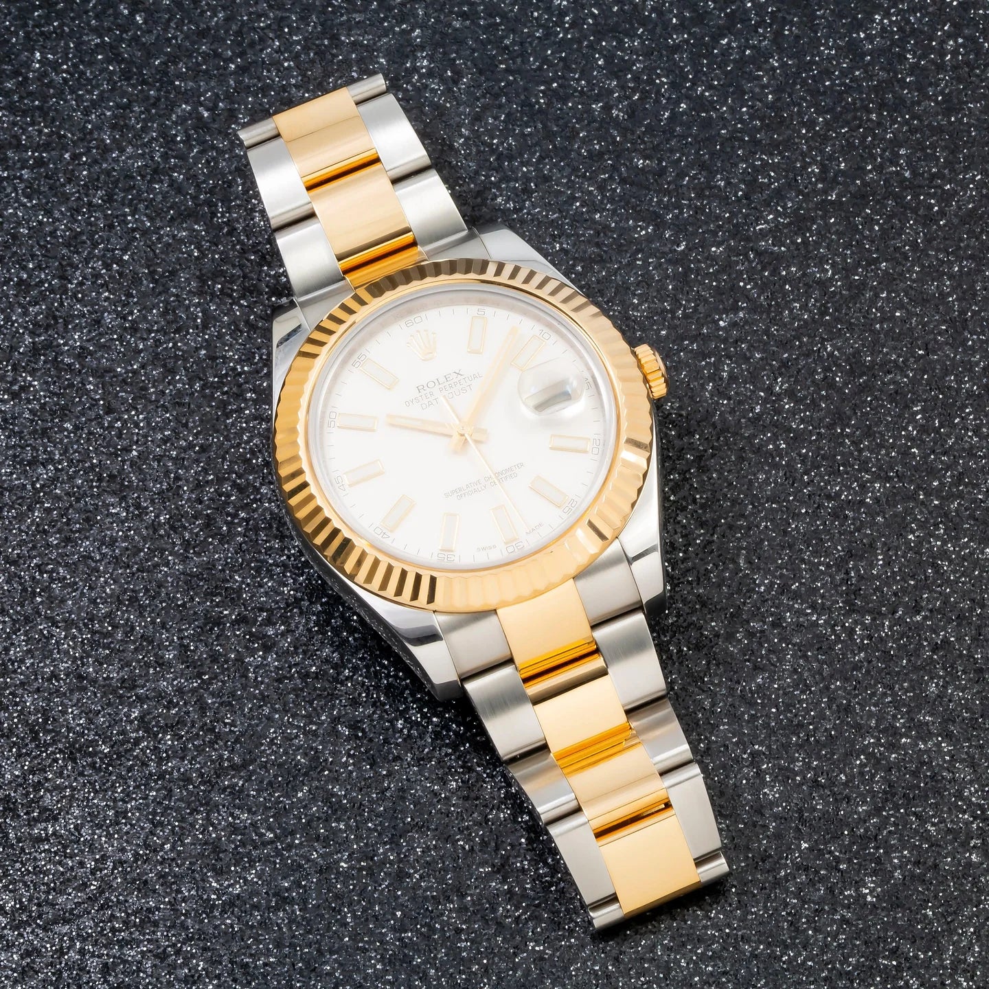 Rolex Datejust 41mm 116333 Ivory Stick Dial Two-Tone Oyster Bracelet