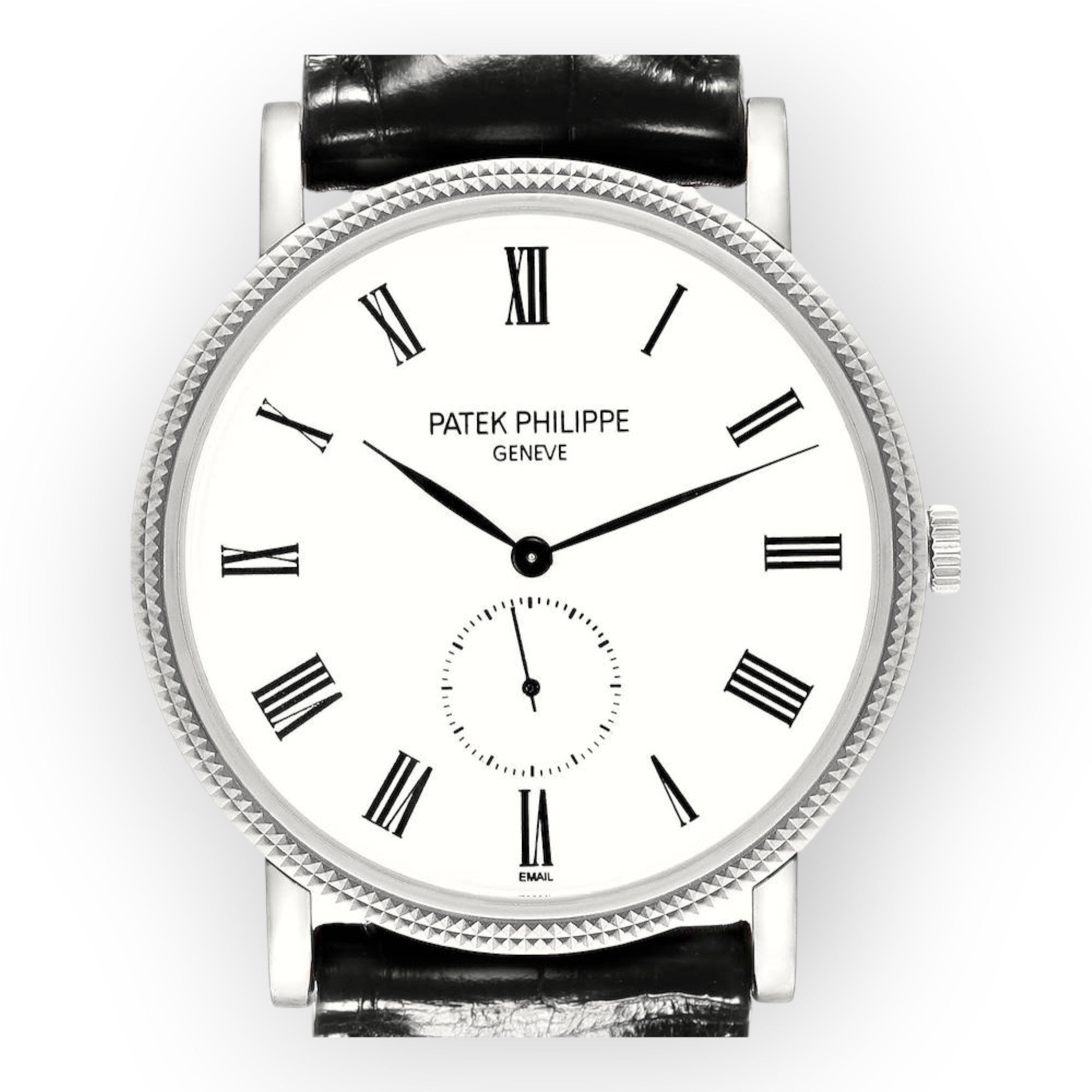 Patek Philippe Calatrava 5116 White Gold White Roman Dial Mens Watch