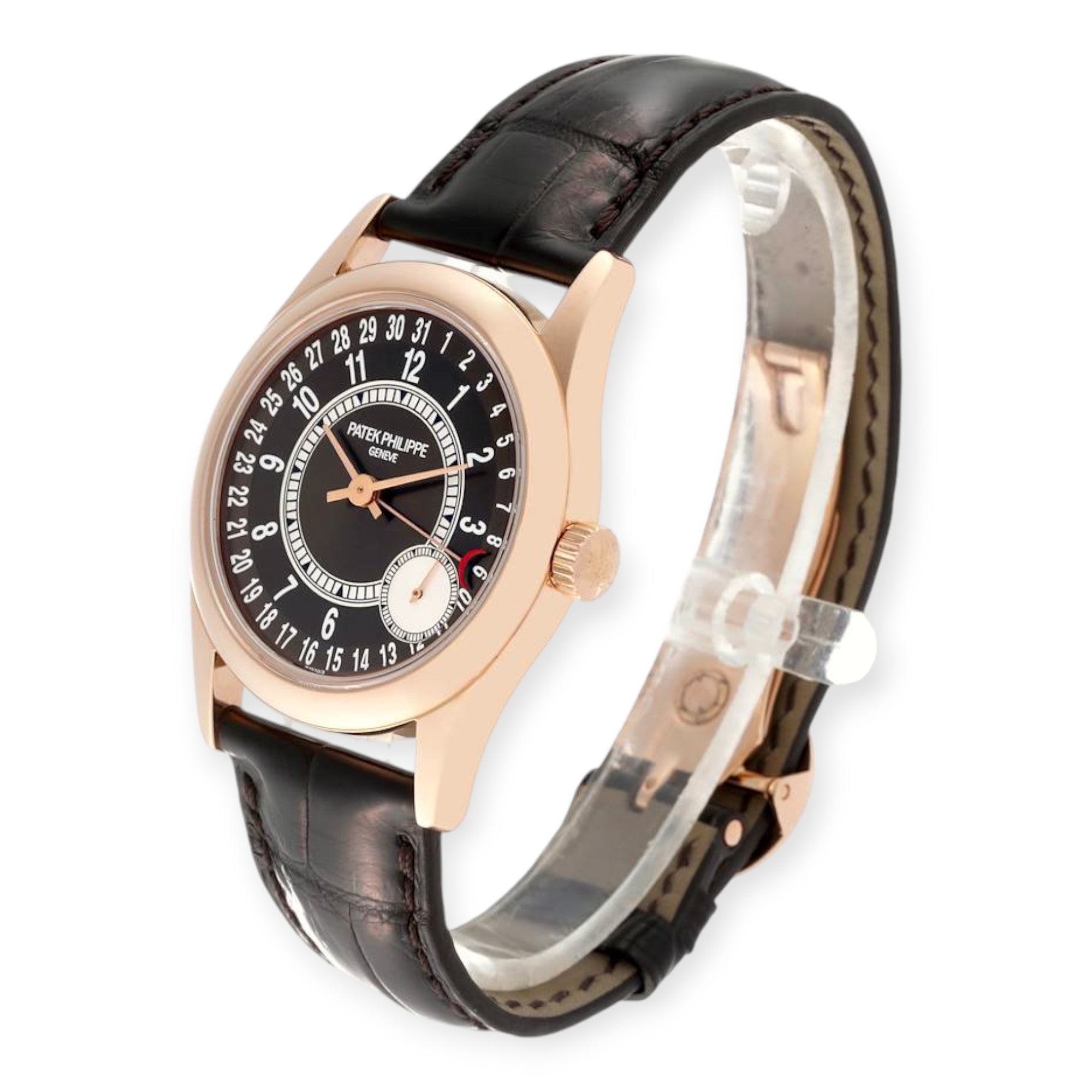 Patek Philippe Calatrava 6000R Rose Gold Brown Dial Mens Watch