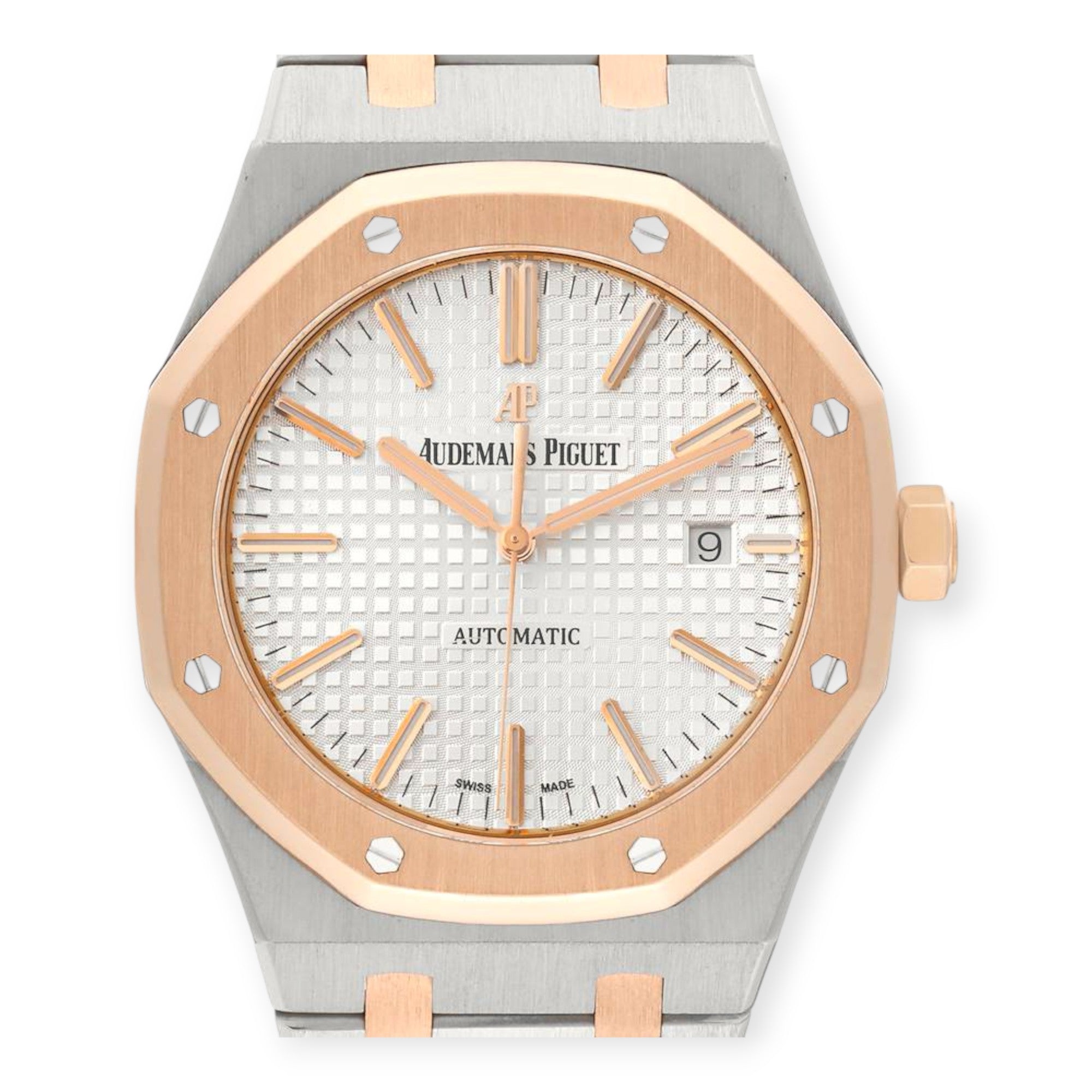 Audemars Piguet Royal Oak 15400SR Steel Rose Gold Mens Watch-Audemars Piguet-JD Watches NY