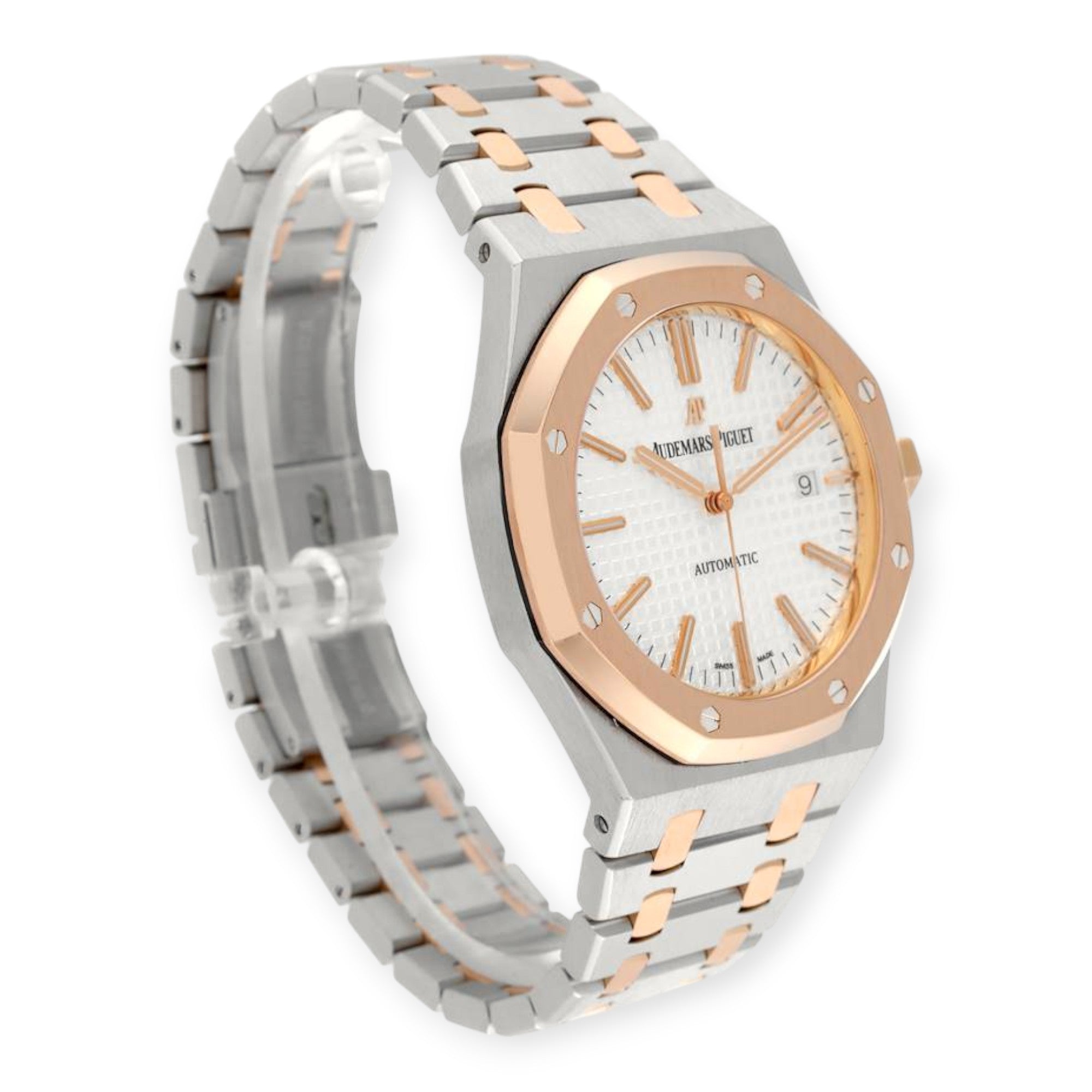 Audemars Piguet Royal Oak 15400SR Steel Rose Gold Mens Watch-Audemars Piguet-JD Watches NY