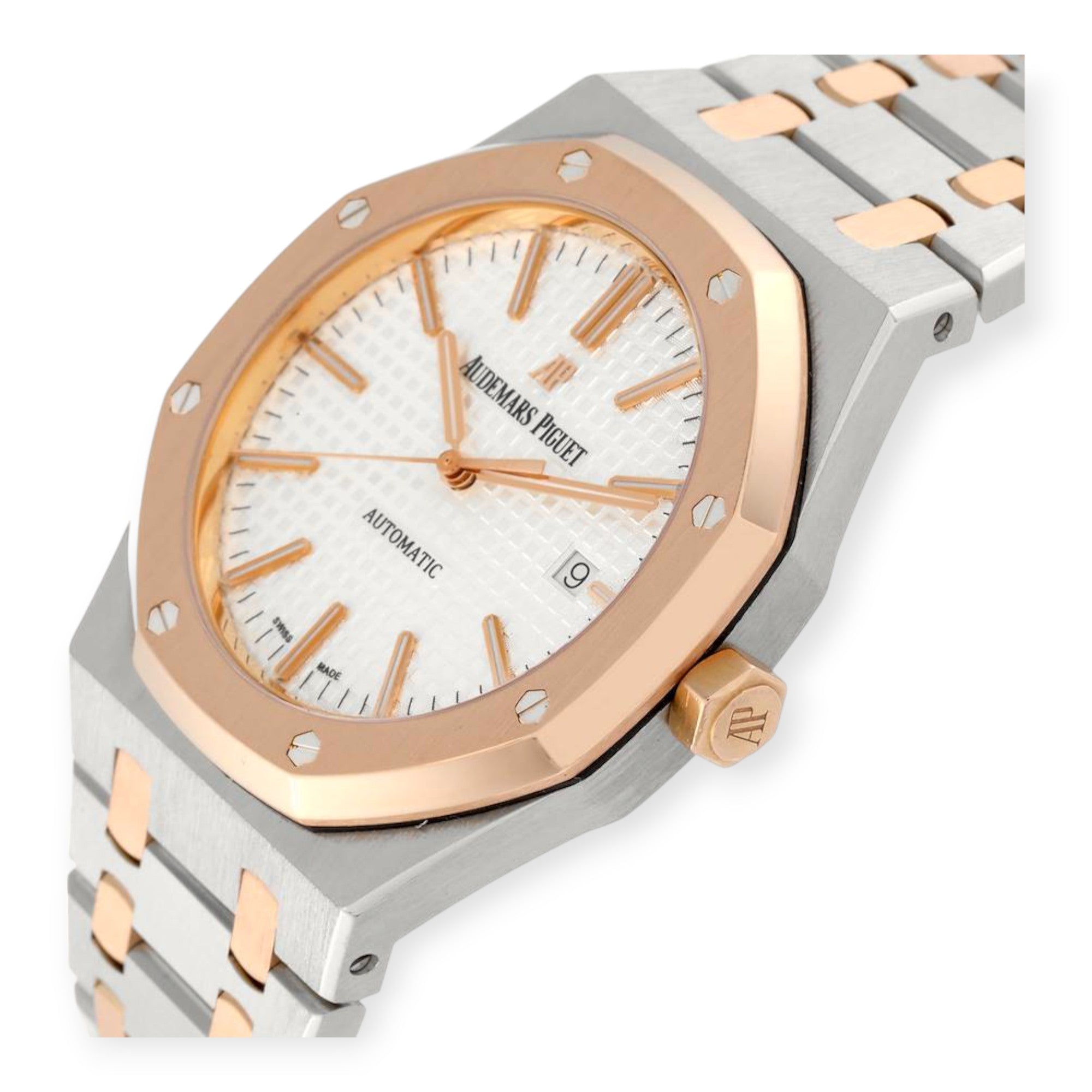 Audemars Piguet Royal Oak 15400SR Steel Rose Gold Mens Watch-Audemars Piguet-JD Watches NY