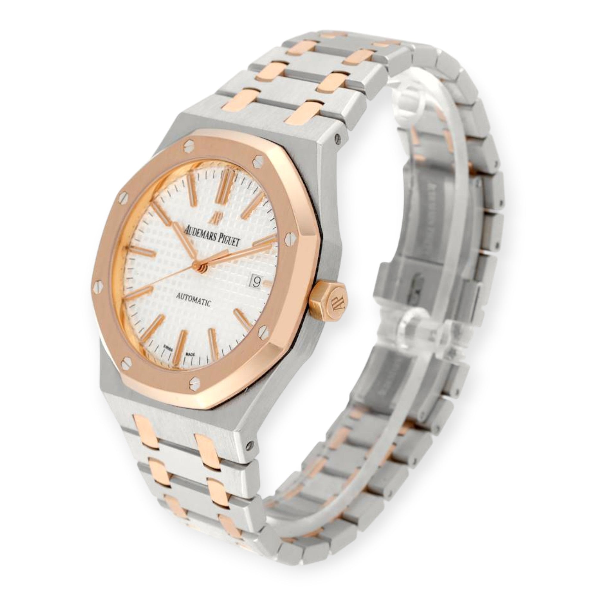 Audemars Piguet Royal Oak 15400SR Steel Rose Gold Mens Watch-Audemars Piguet-JD Watches NY