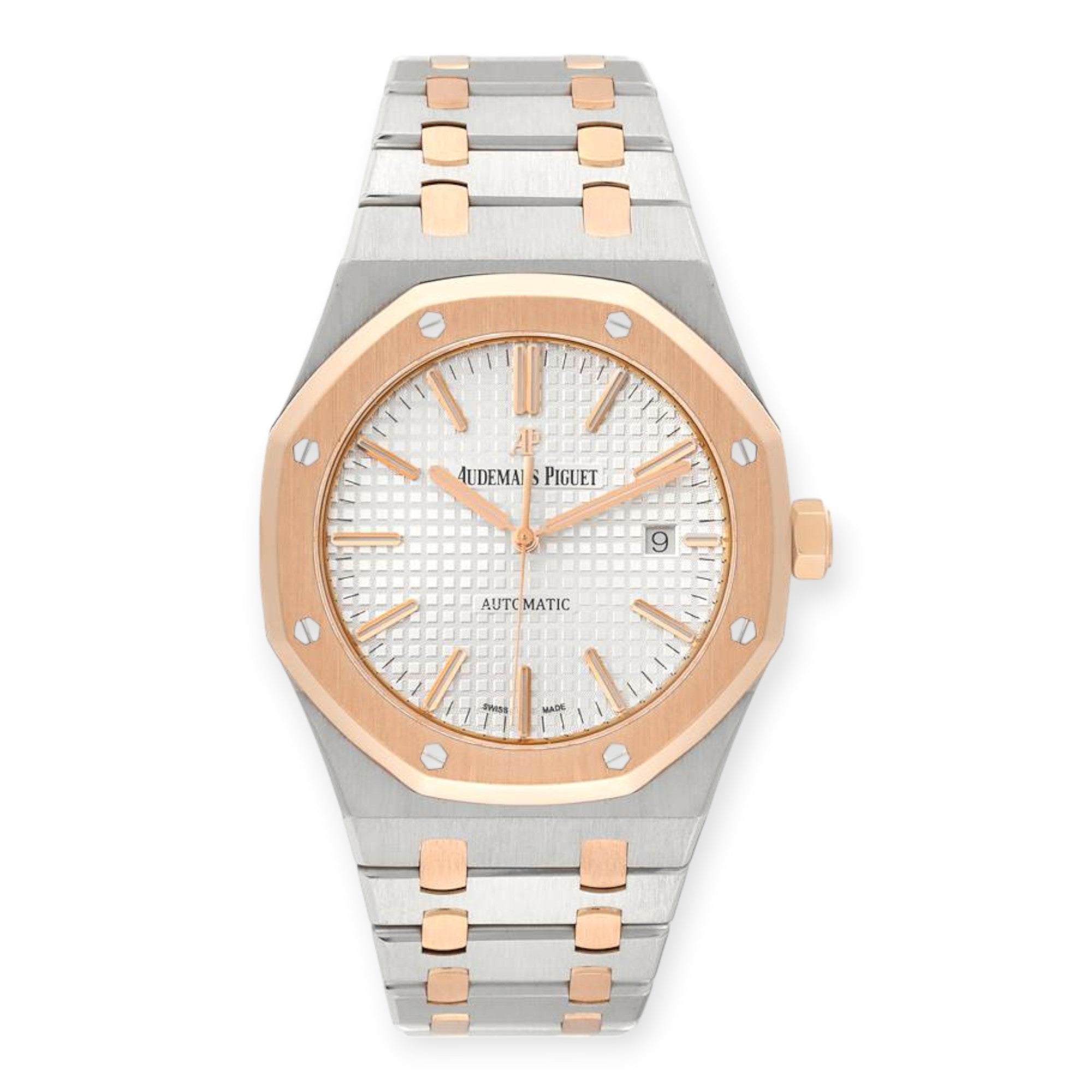 Audemars Piguet Royal Oak 15400SR Steel Rose Gold Mens Watch-Audemars Piguet-JD Watches NY