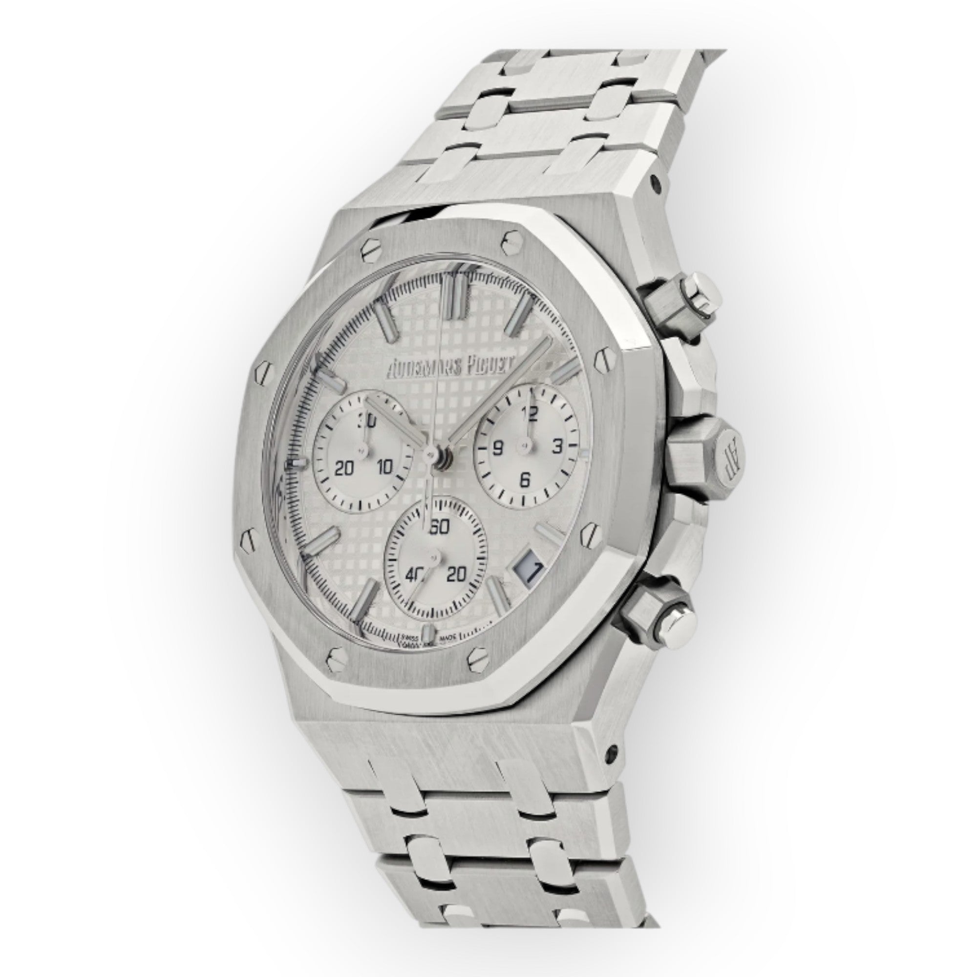 Audemars Piguet Royal Oak Chronograph 26320ST 41mm White Dial With Stainless Steel Bracelet-Audemars Piguet-JD Watches NY