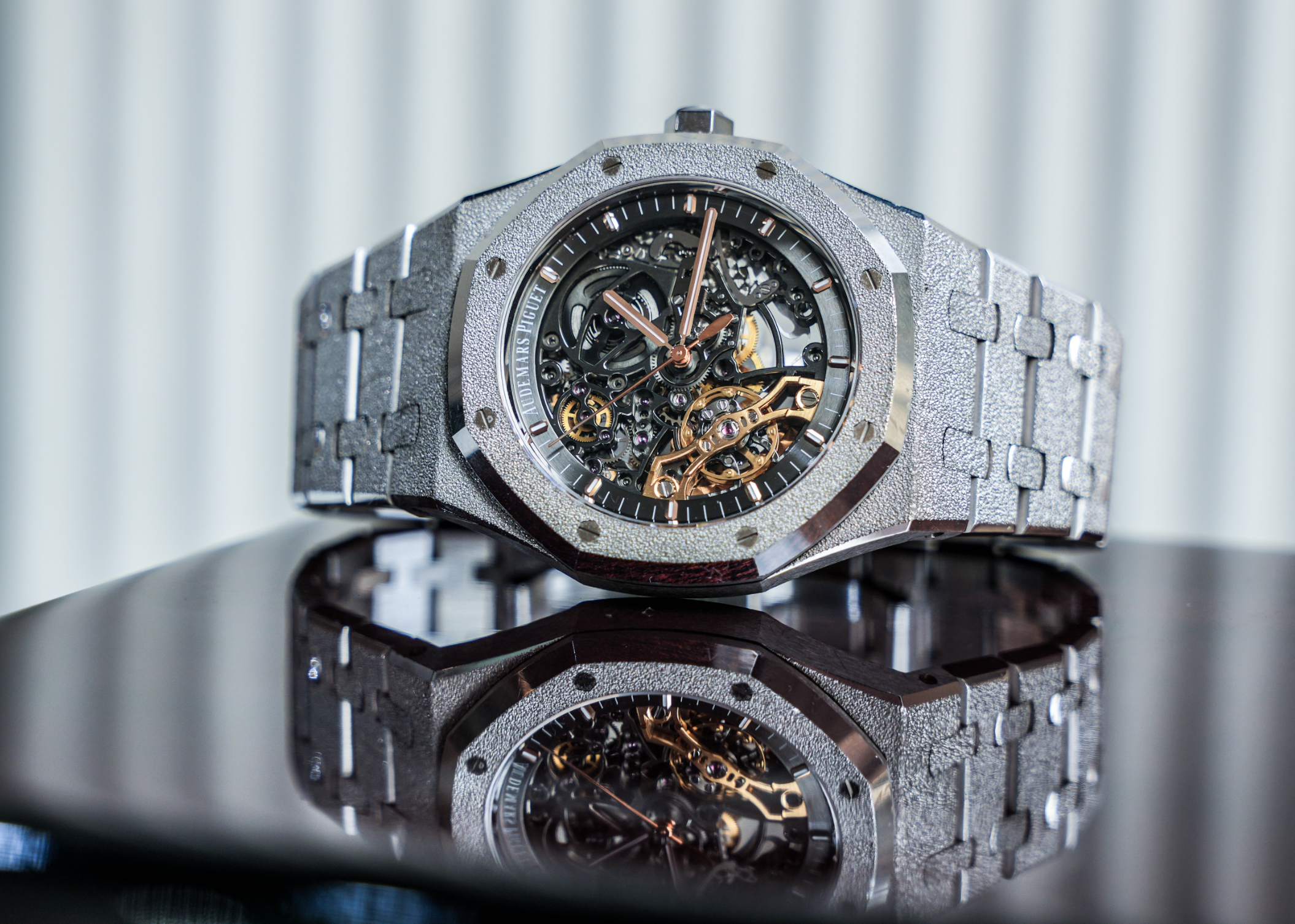 Audemars Piguet Royal Oak Double Balance Wheel Openworked – Frosted White Gold Ref. 15407BC.GG.1224BC.01