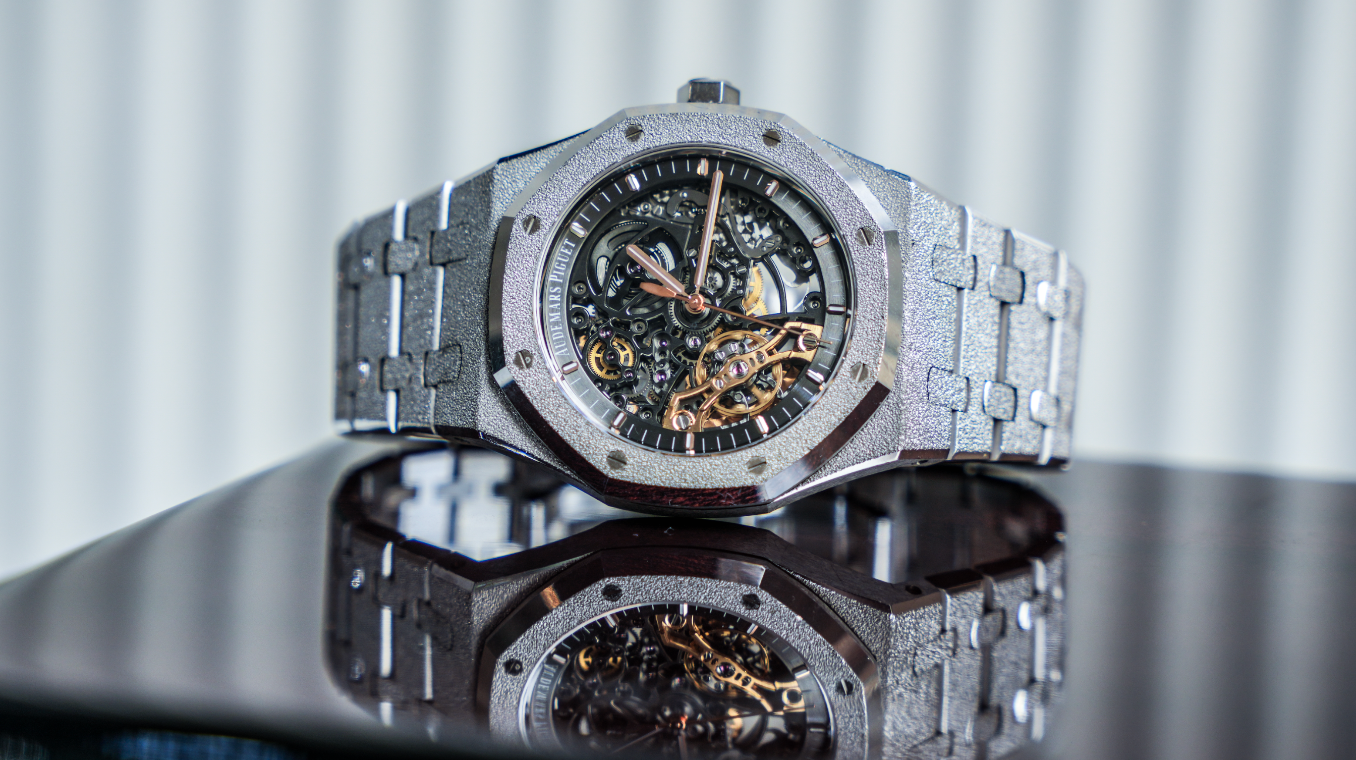 Audemars Piguet Royal Oak Double Balance Wheel Openworked – Frosted White Gold Ref. 15407BC.GG.1224BC.01