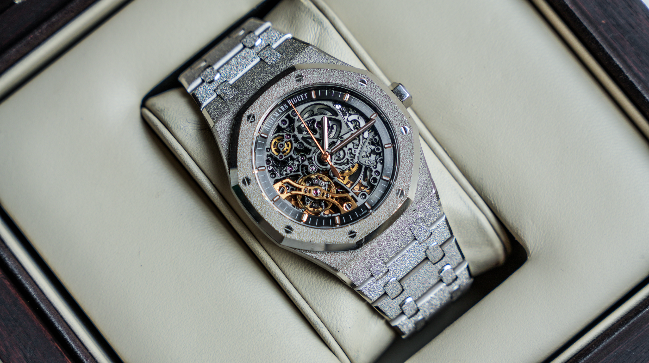 Audemars Piguet Royal Oak Double Balance Wheel Openworked – Frosted White Gold Ref. 15407BC.GG.1224BC.01