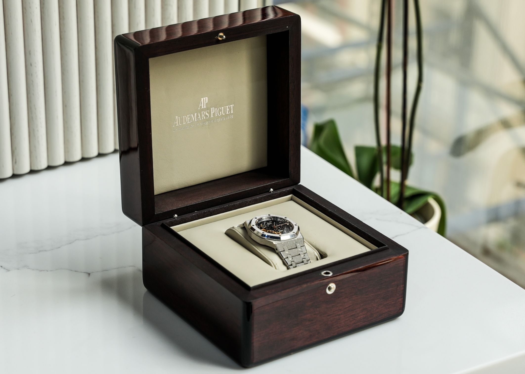Audemars Piguet Royal Oak Double Balance Wheel Openworked – Frosted White Gold Ref. 15407BC.GG.1224BC.01