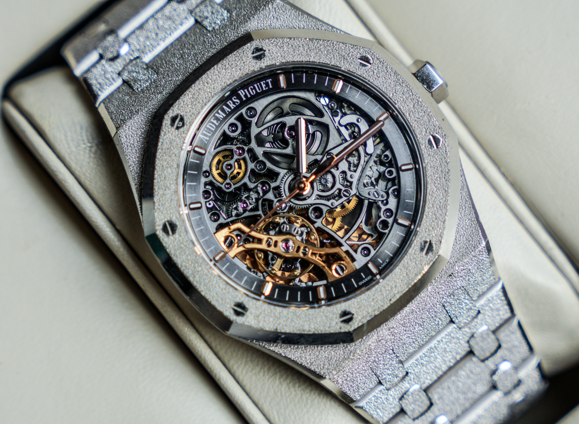 Audemars Piguet Royal Oak Double Balance Wheel Openworked – Frosted White Gold Ref. 15407BC.GG.1224BC.01
