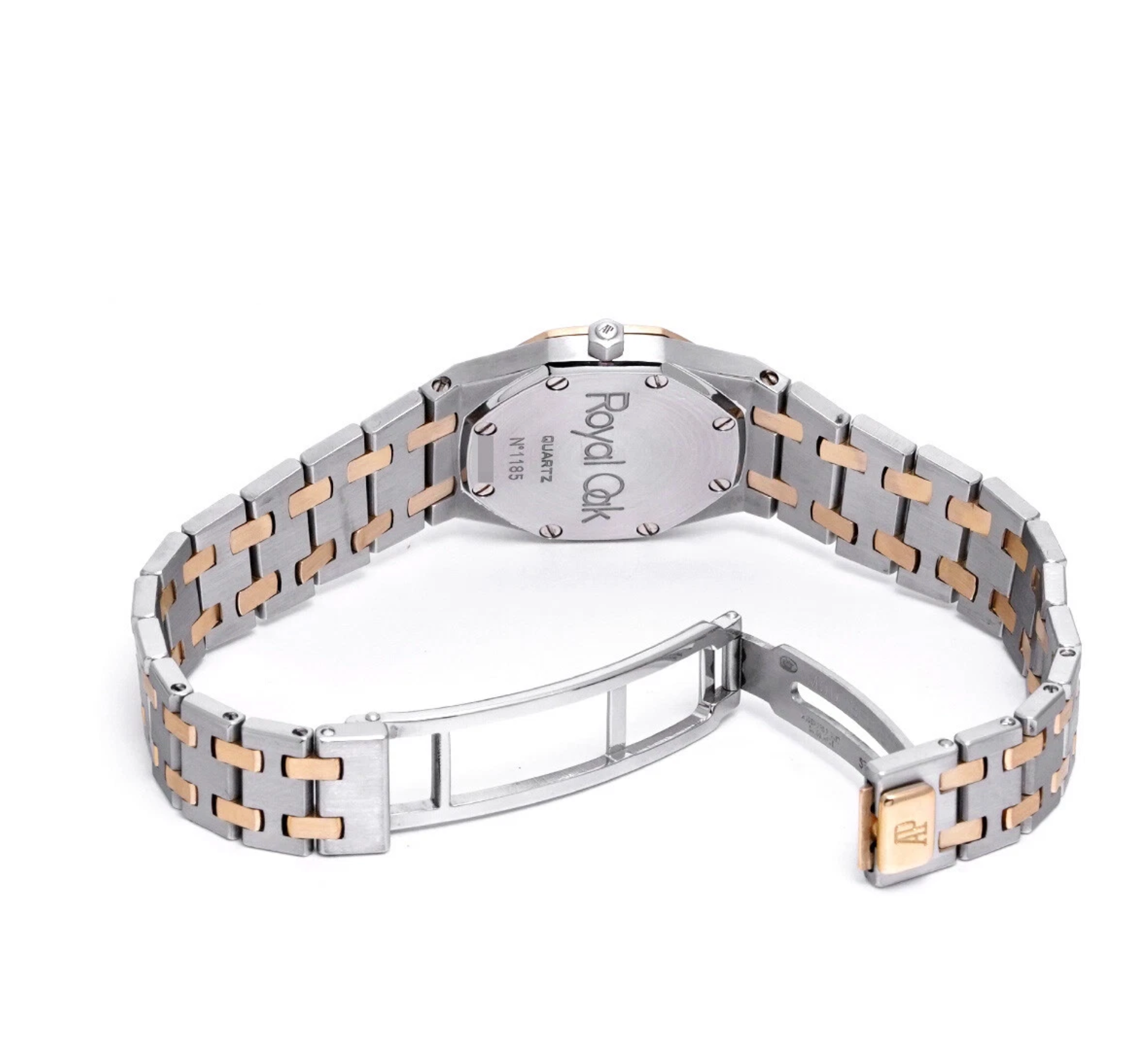 Audemars Piguet Royal Oak Ladies Quartz – 66339SA.OO.0722SA.02, 24mm Stainless Steel Case with Gray "Petite Tapisserie" Dial, Two-Tone Bracelet-Audemars Piguet-JD Watches NY