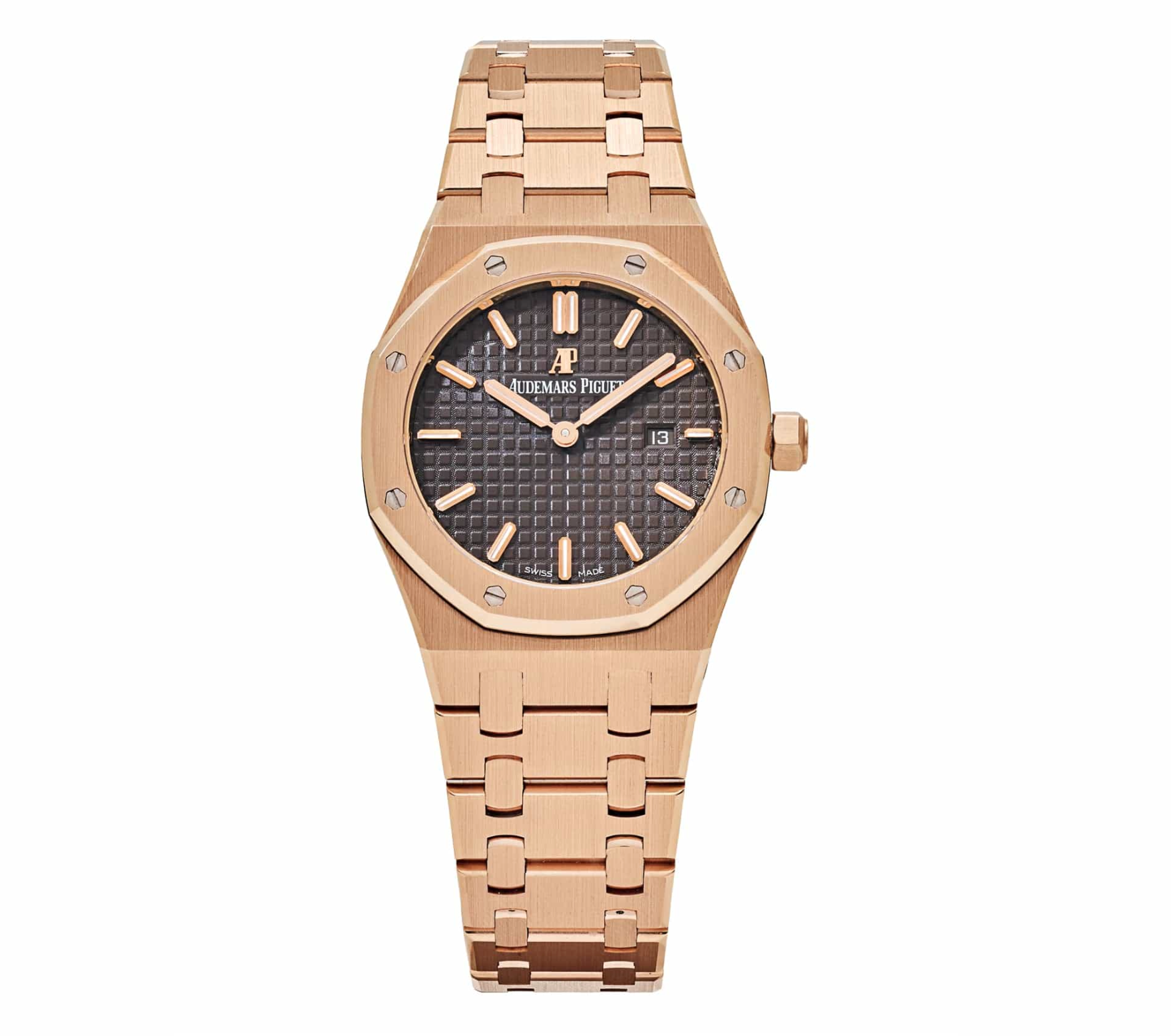 Audemars Piguet Royal Oak 'Ladies' Rose Gold Brown Dial Quartz – 67650OR.OO.1261OR.01-Audemars Piguet-JD Watches NY
